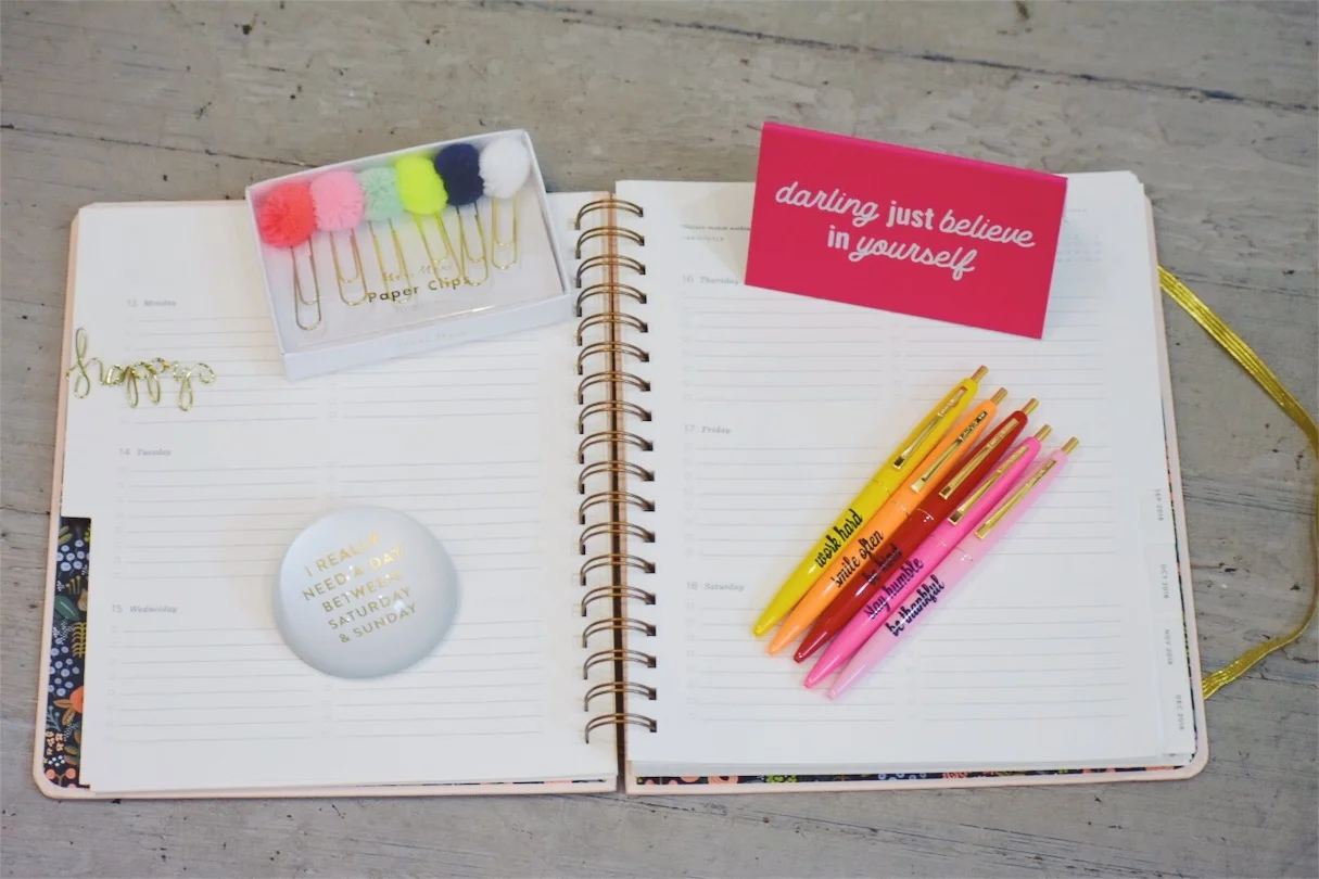 Planners are personal. Everyone is different in how they plan and organize. I use my calendar on my phone for scheduling work and events, but my planner is more in depth. I use it for scheduling not only work and events, but meals, workouts, blog posts, school and an abundance of other things. It is my lifeline. Whether you use a planner to map out your life or to just help you remember when your next assignment is due, Tulips has a variety of options with different styles, sizes, and colors!