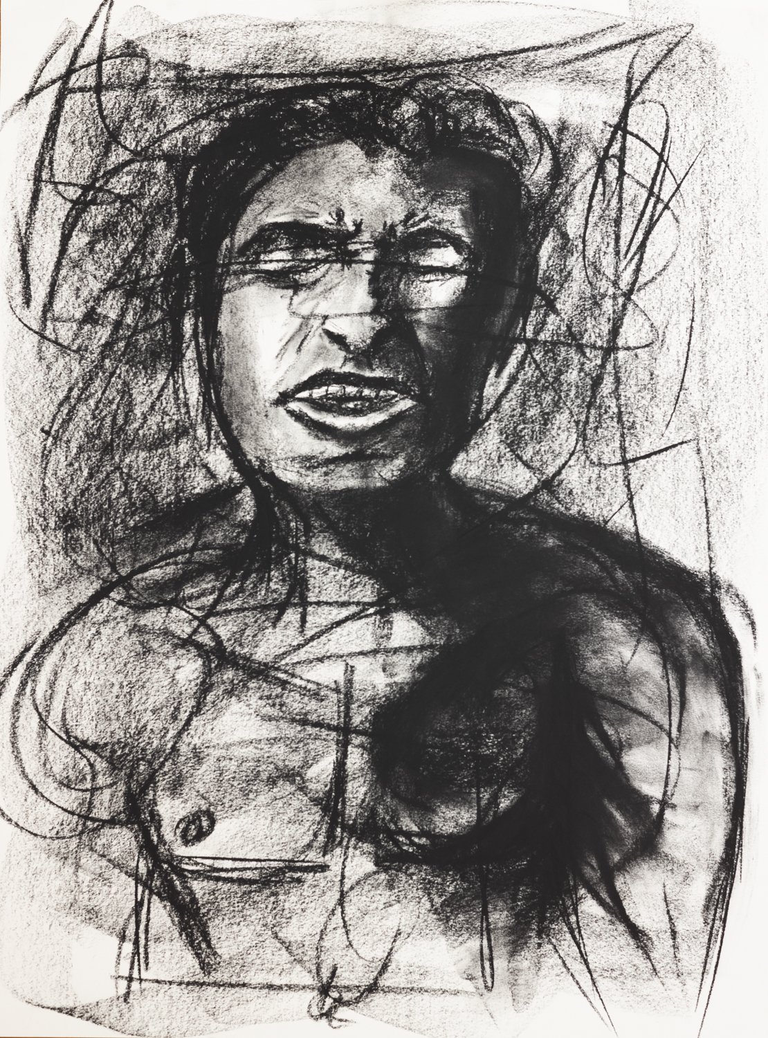   Untitled.       2022. Charcoal on Paper.  18 x 24 in (45.7 x 61 cm) 