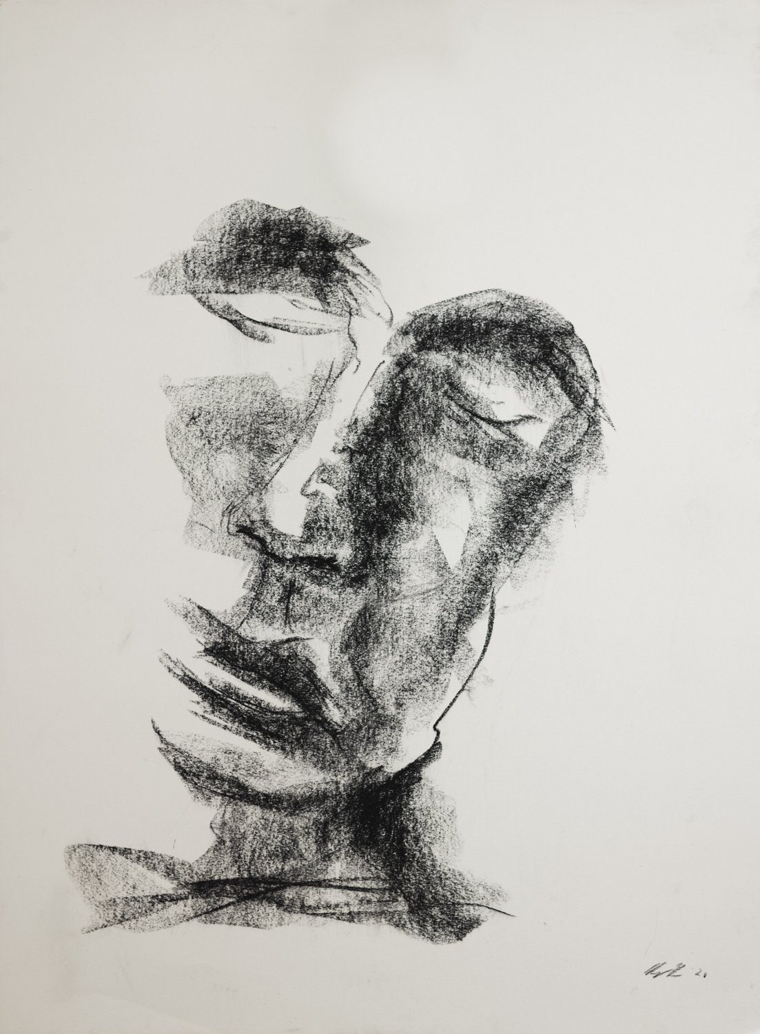   Untitled.       2022. Charcoal on Paper.  18 x 24 in (45.7 x 61 cm) 
