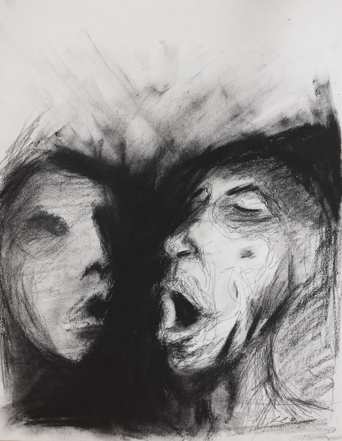   Untitled.       2021. Charcoal on Paper.  11 x 14 in (28 x 36.5 cm) 