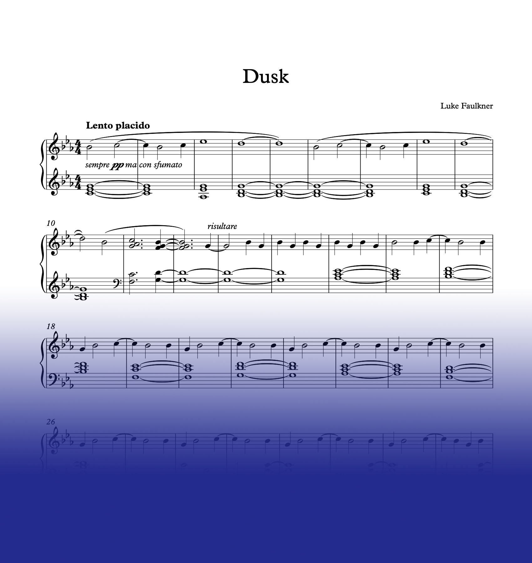 Luke Faulkner Sheet Music — digital sheet music