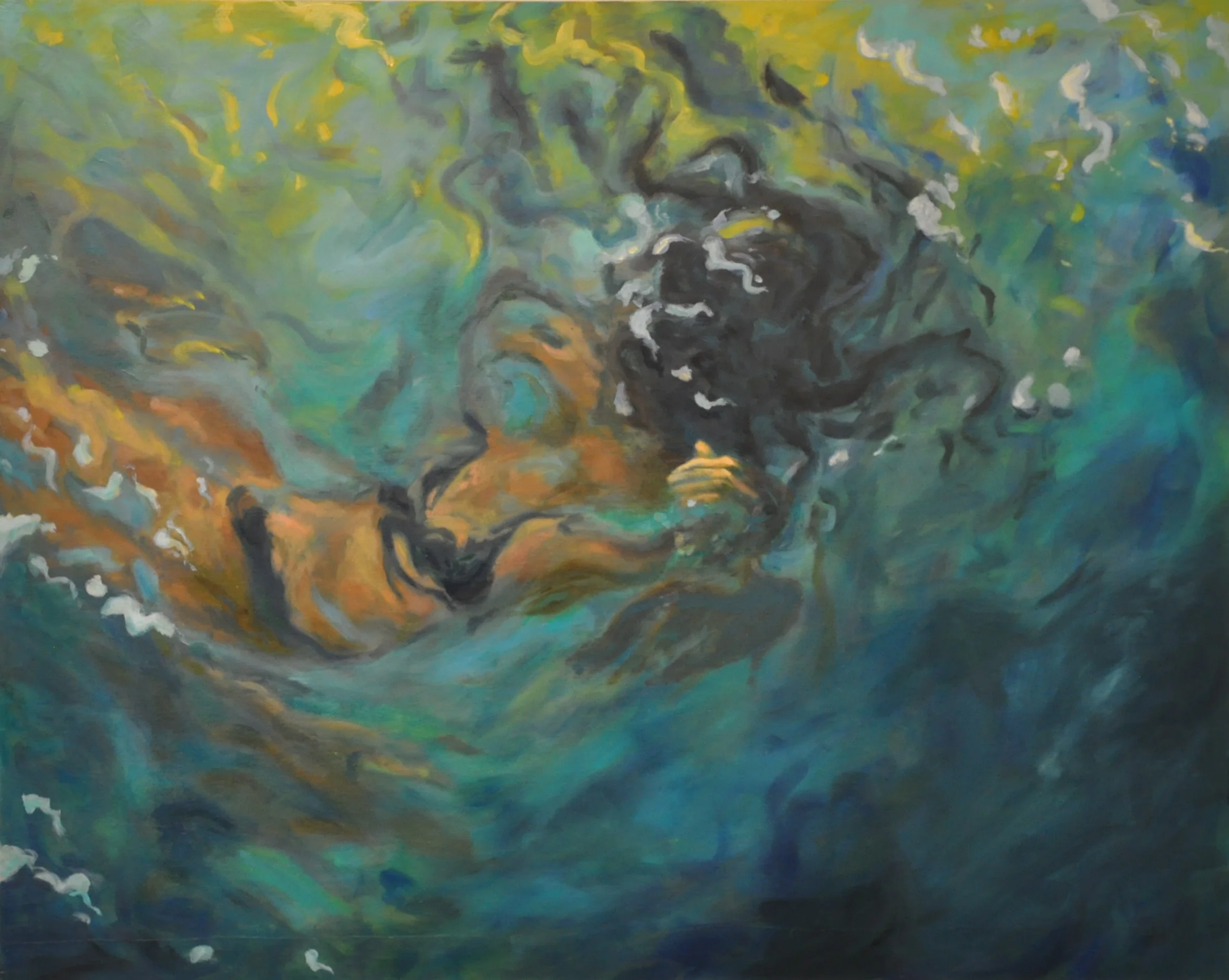    Undertow  , 2009  Oil on Wood Board  42 x 48 inches 