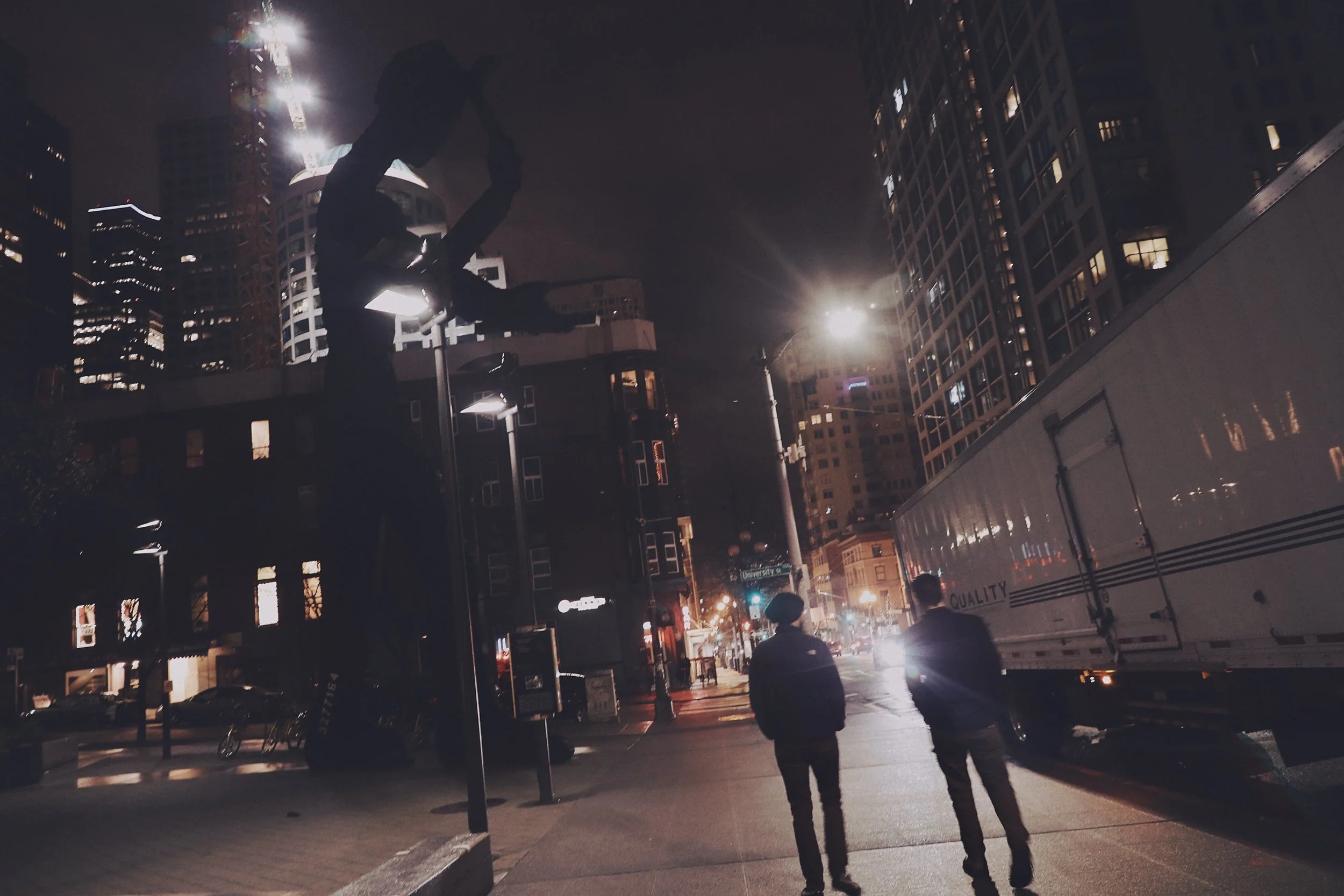 Seattle Two Men Walking Near SAM Night.jpg