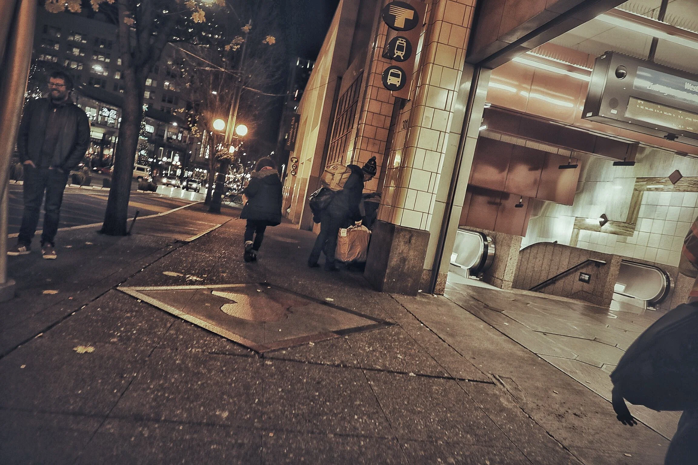 Seattle Westlake Downtown Station Night.jpg
