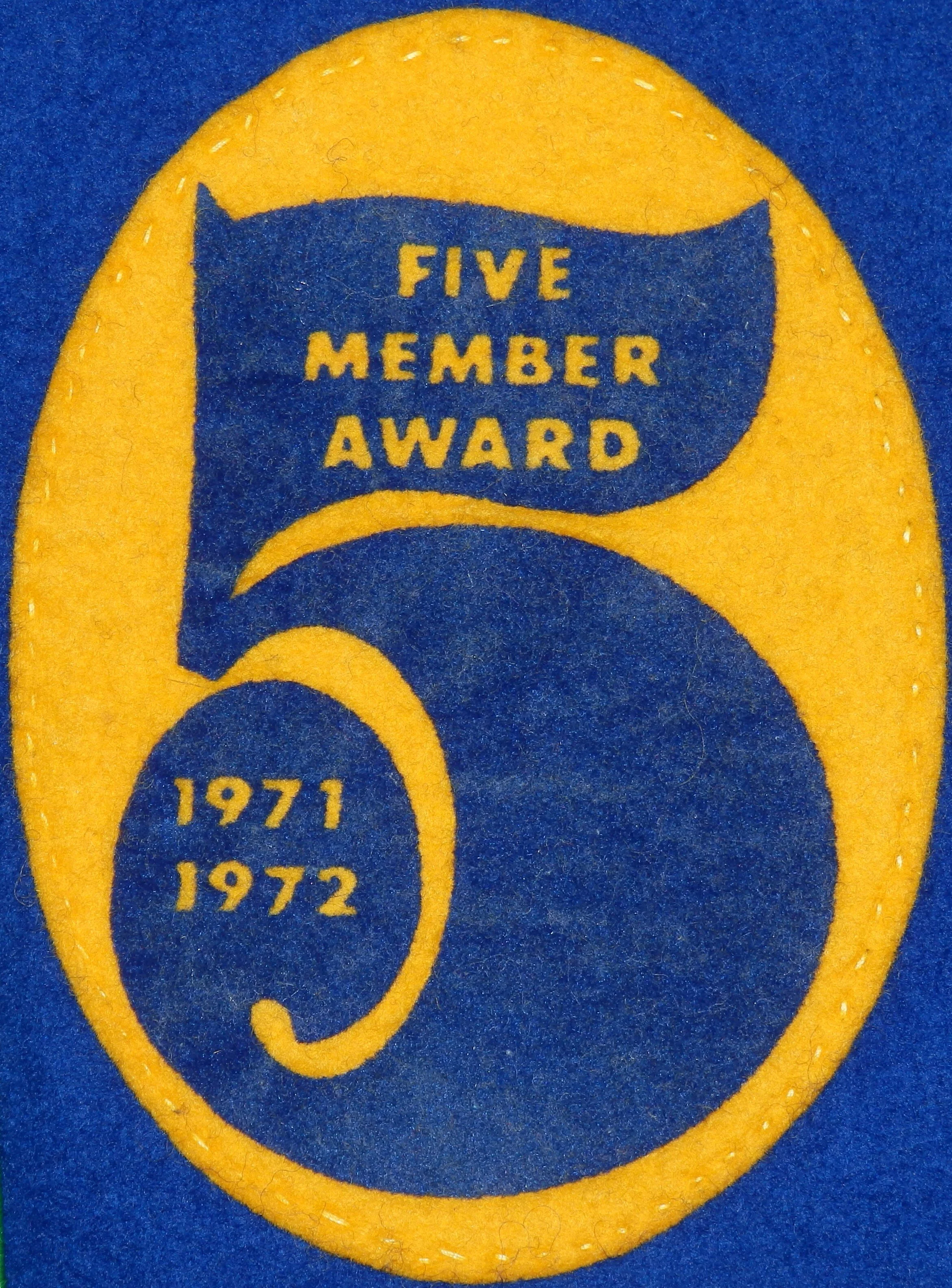 1971-72 Five Member Award