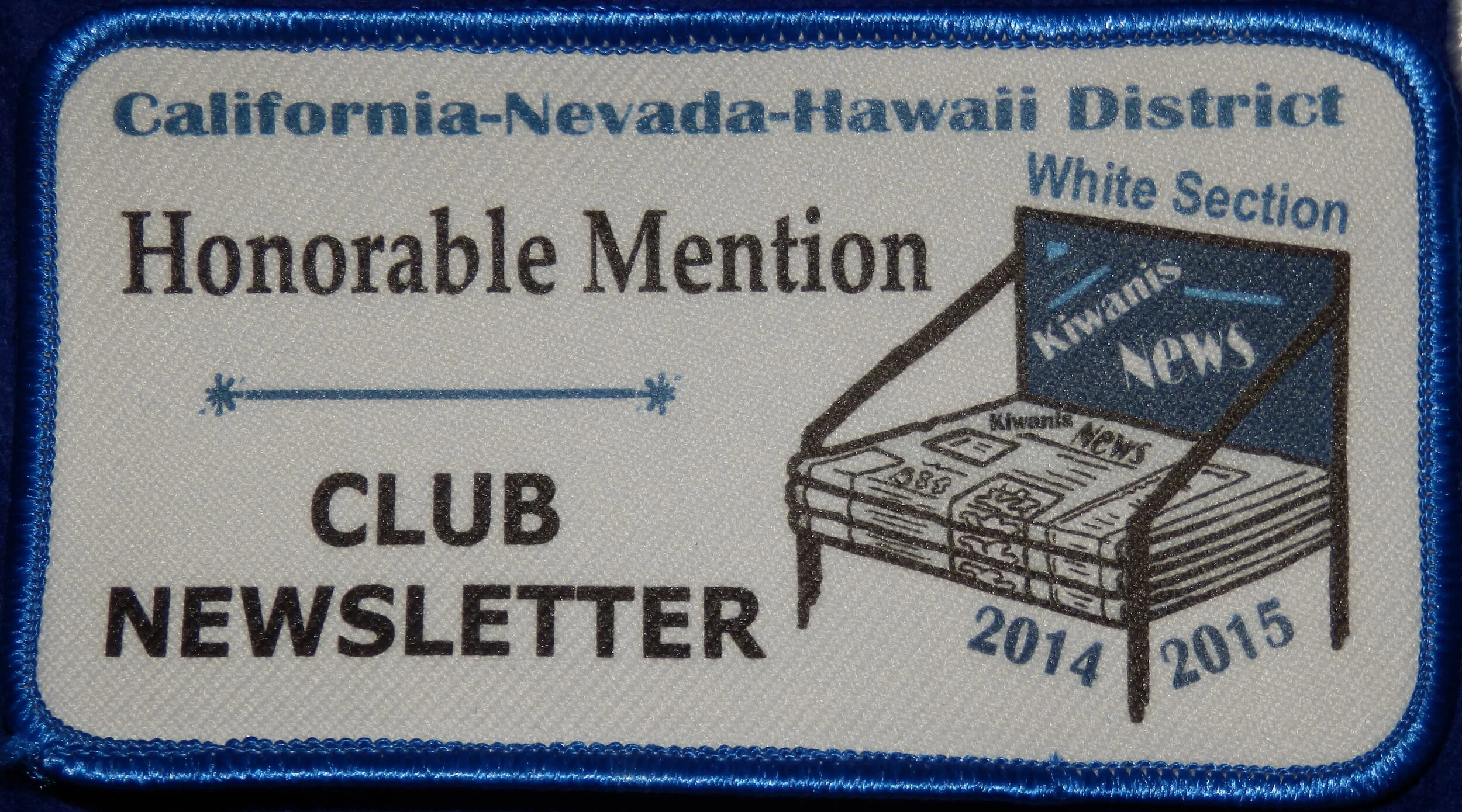 2014-15 Club Newsletter Honorable Mention