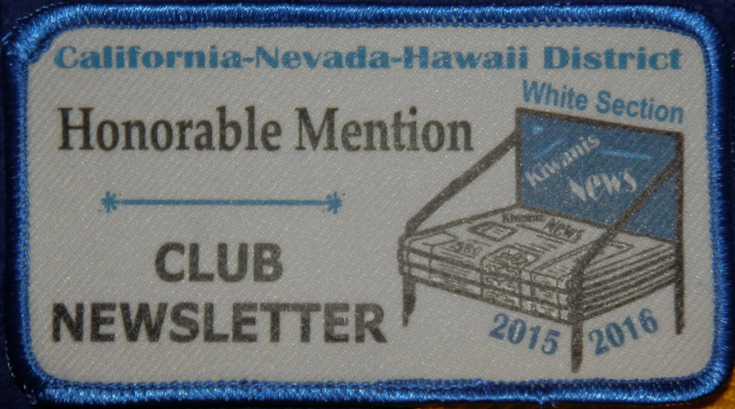 2015-16 Club Newsletter Honorable Mention