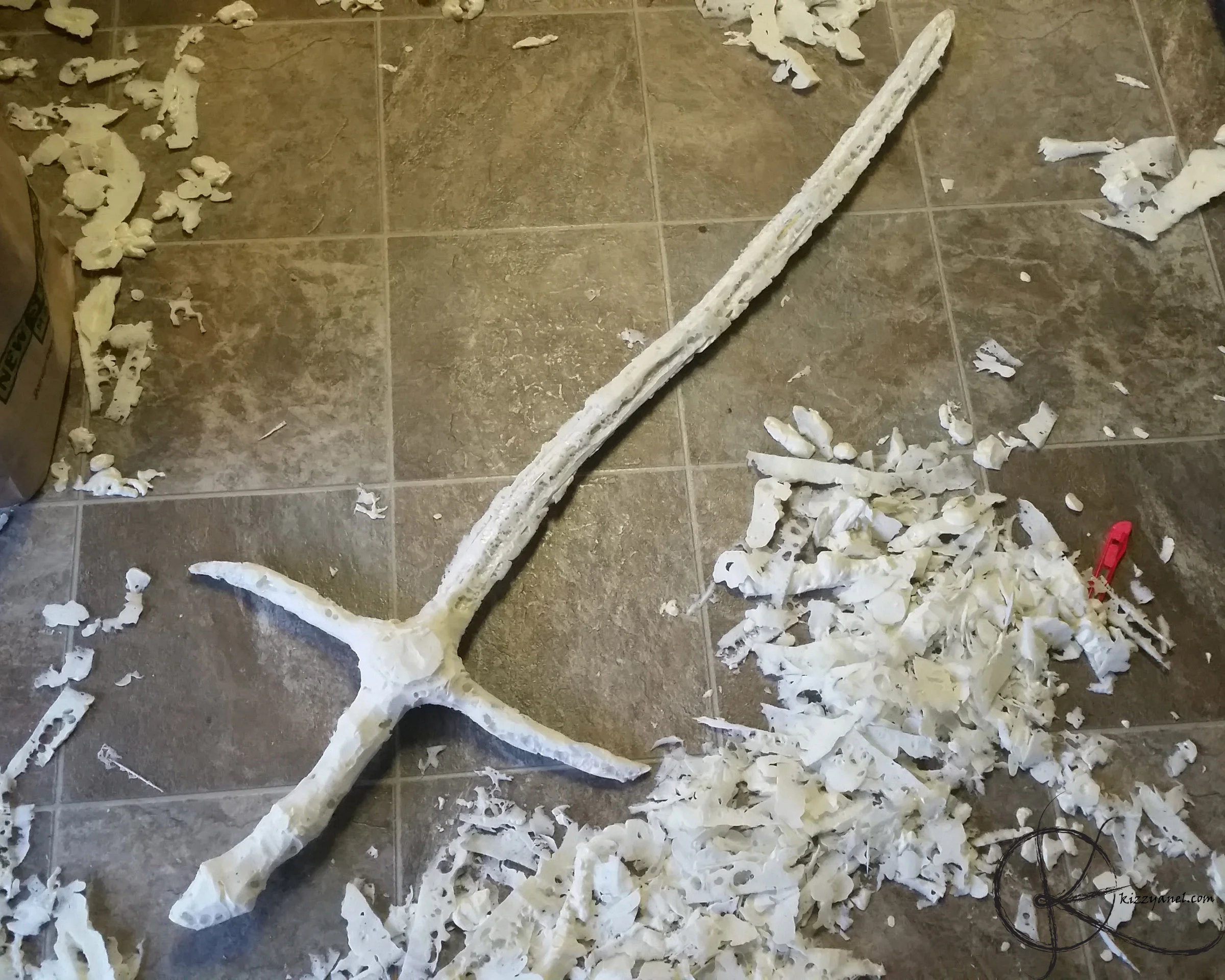 WIP sword foam sculpt