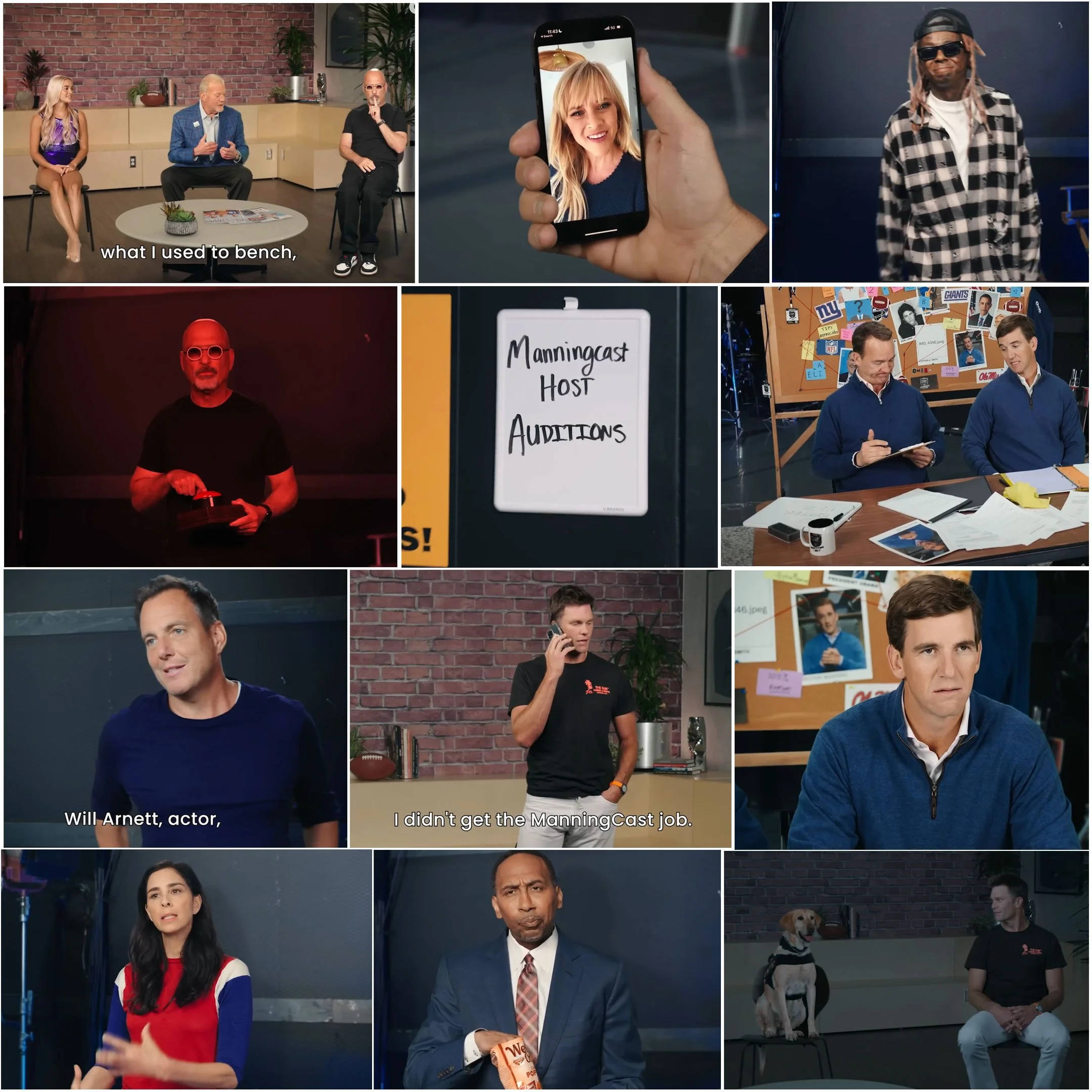 For the Manningcast Audition short we were given dozens of celebrity cameos all shot on different cameras with different lighting and different greenscreen backgrounds. Detailed comping was needed to achieve this seamless integrated look. 