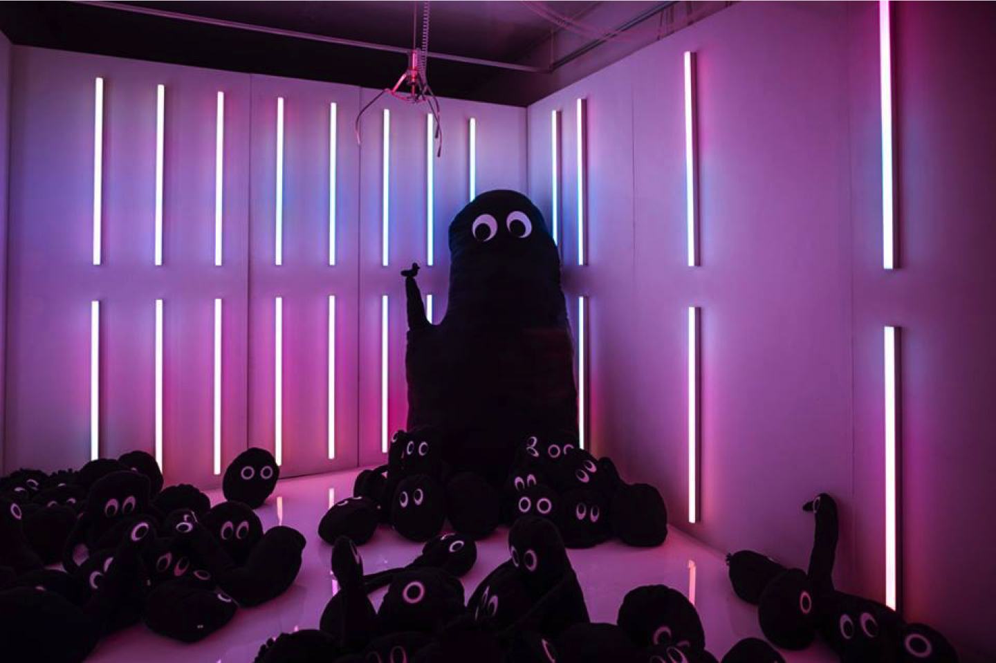 The Claw , Satelittes creative collab by Hanna Shim, Micheal McCabe and Adam Ben-Dror with music by Amelia Murray (Fazerdaze), Northcote, 2018. Photo credit David St George. 