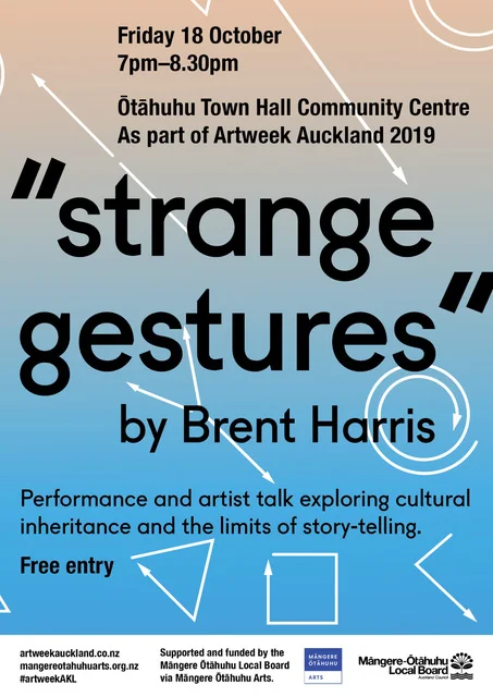 ‘strange gestures’ - performance by Brent Harris, 18 Oct.