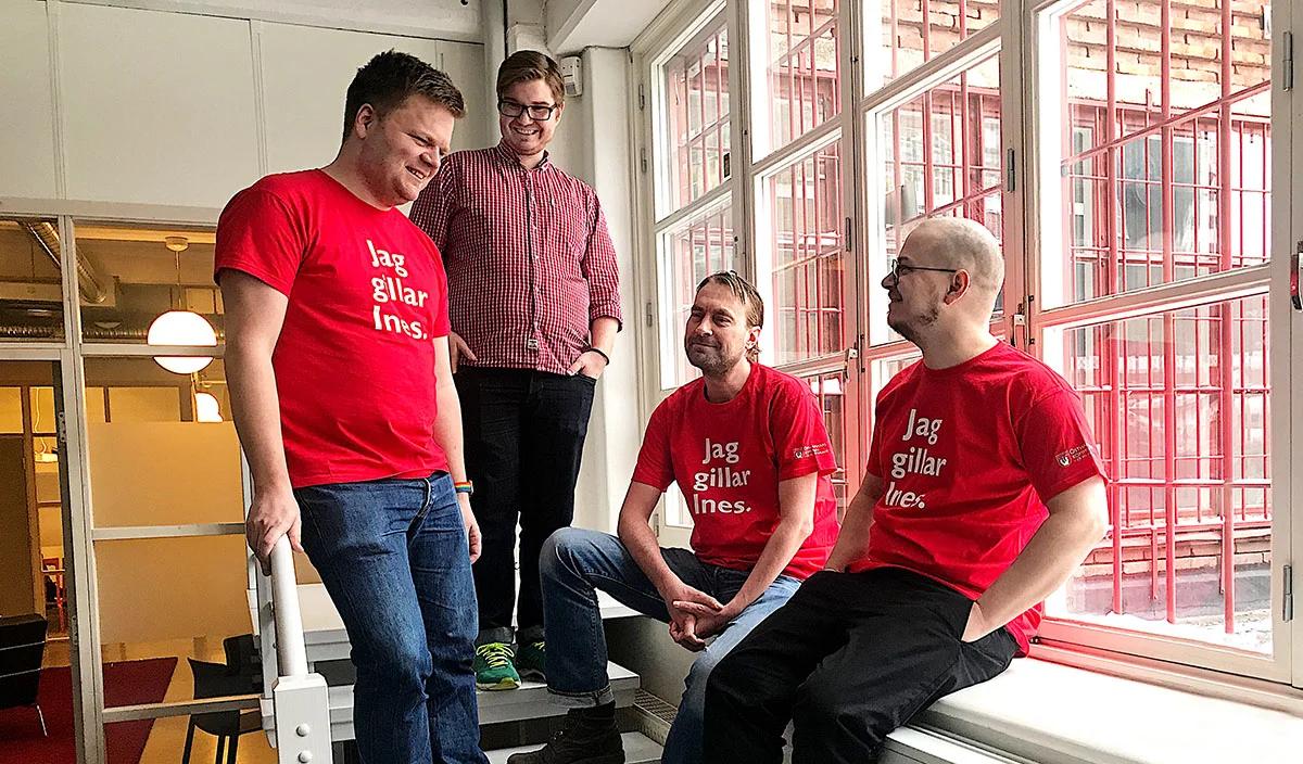 Fr. v: Anders Hedberg Magnusson, Emil Werner, Robert Ericsson, Kristian Lindgren, 