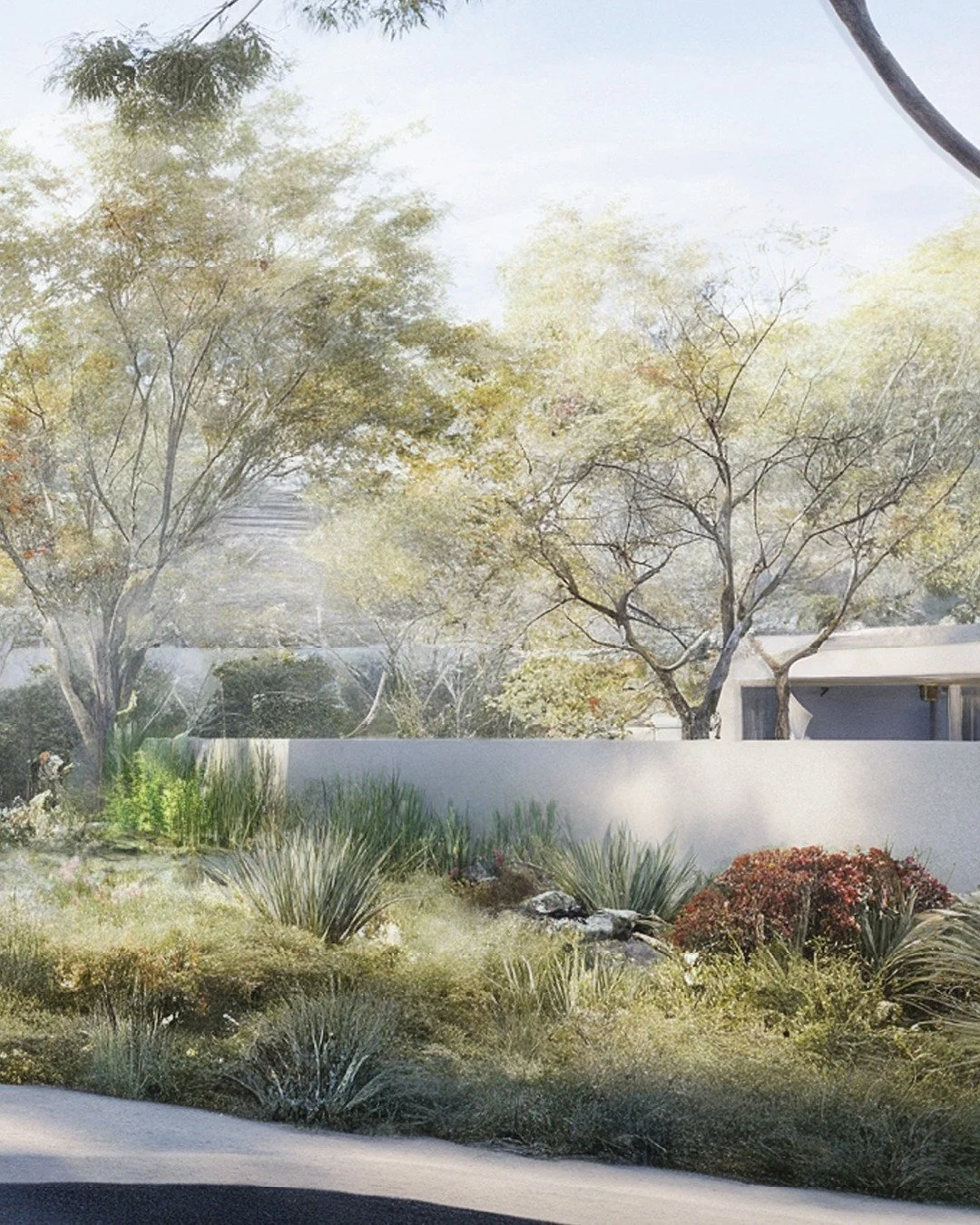 It was 5 months before we broke ground when we created this initial concept visual (swipe to see the original sketch/render!).

At the time, our main vision was clear:

We wanted the garden to feel bright, airy, and cheerful ☀️

To achieve a calm and