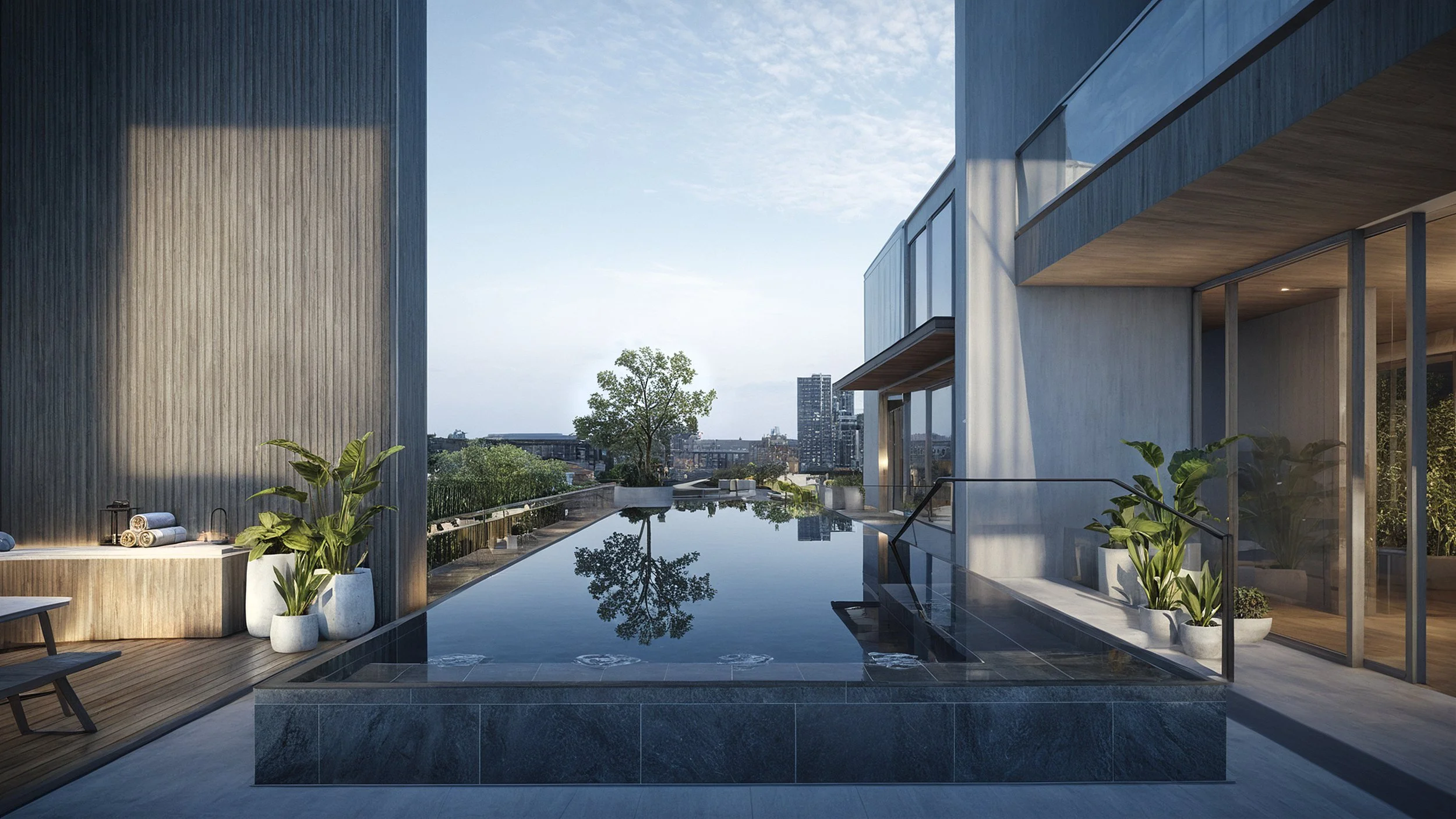 Pool terrace residential