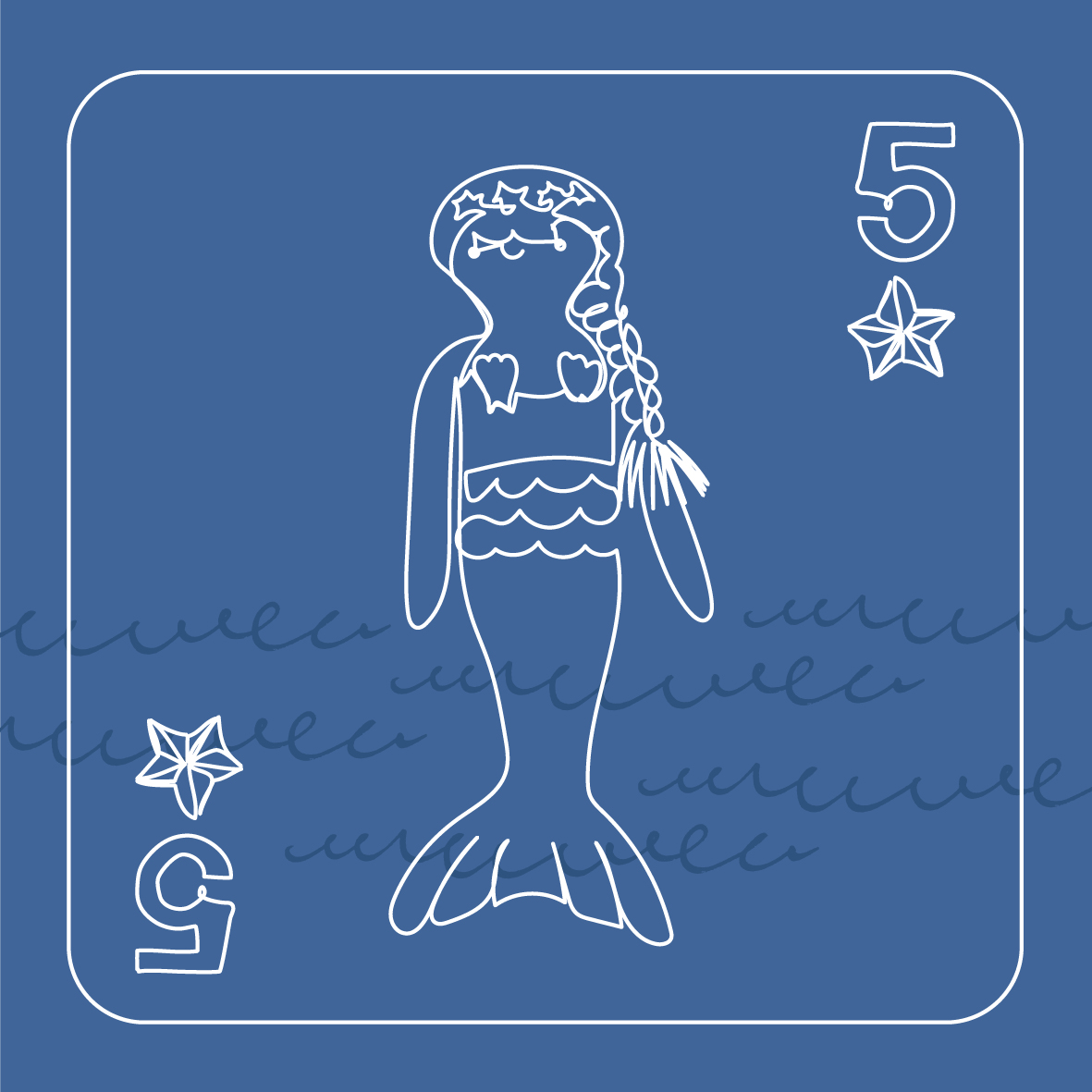 5 mermaids swimming