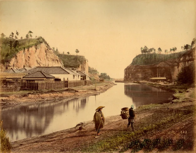 canal, Yokohama, 1880 - Kusakabe Kimbei