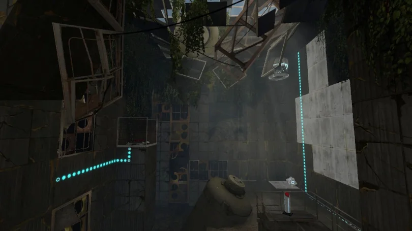 The heavy tank made short work of the ceiling and floor letting water in that filled the room