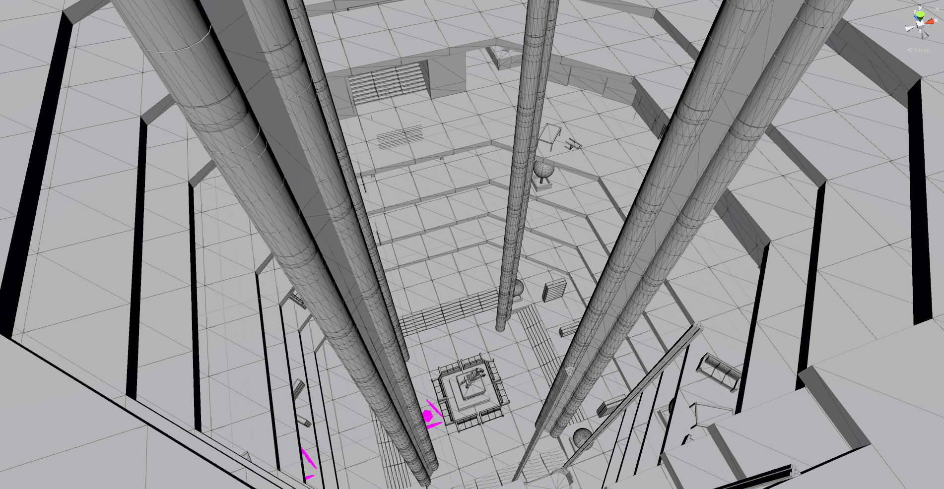 Mall: second part. Hard to capture but the elevator decent was the UPS for this part.