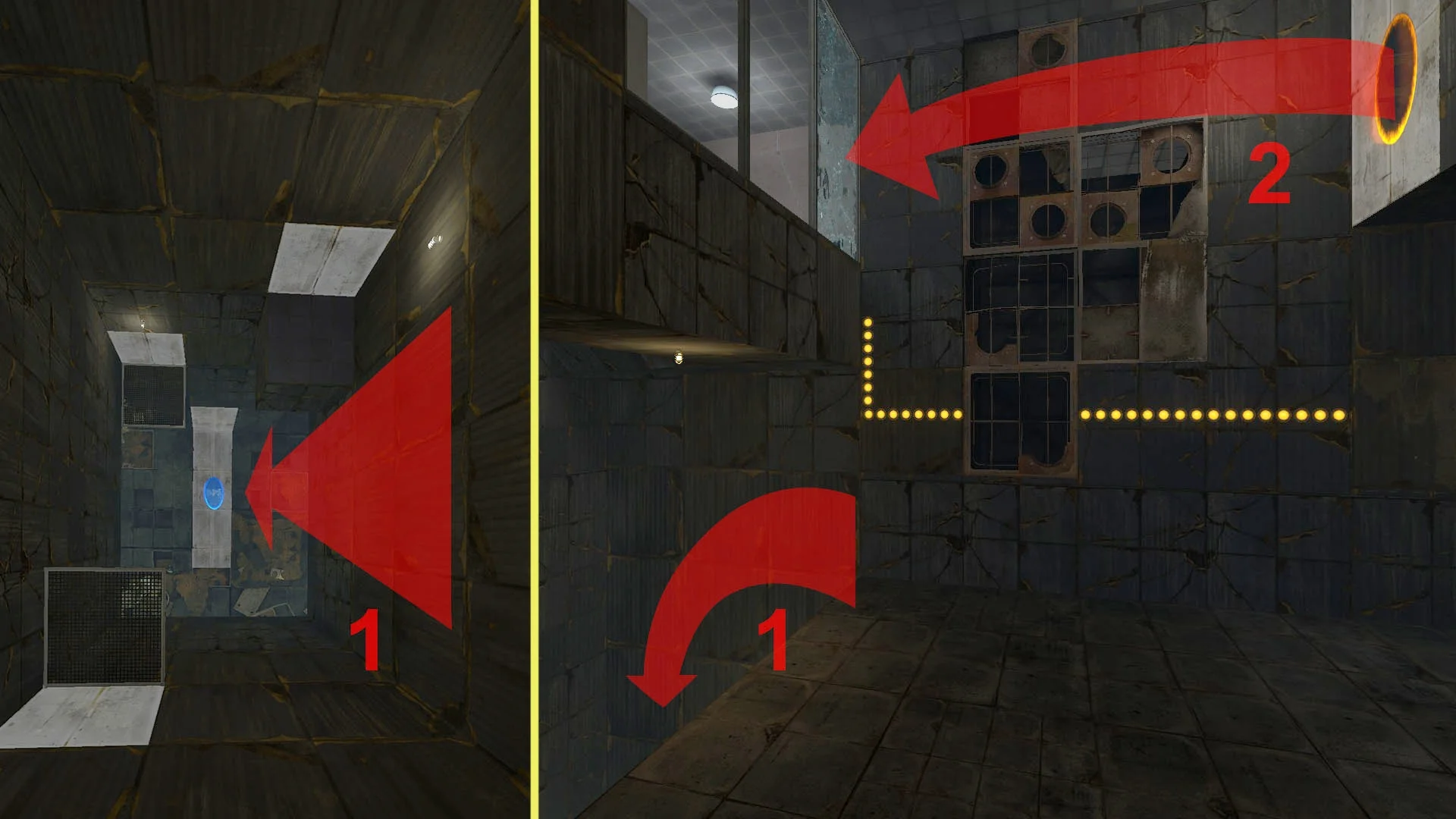 Using gravity makes the puzzles more intuitive and enabled re-use of areas