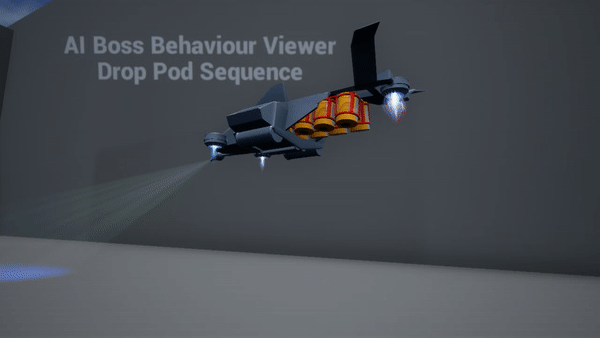 Isolated drop Sequence: A range of pods were released based on the Phase and available Pods. Each pod shoot cover fire and spawns a AI Minion