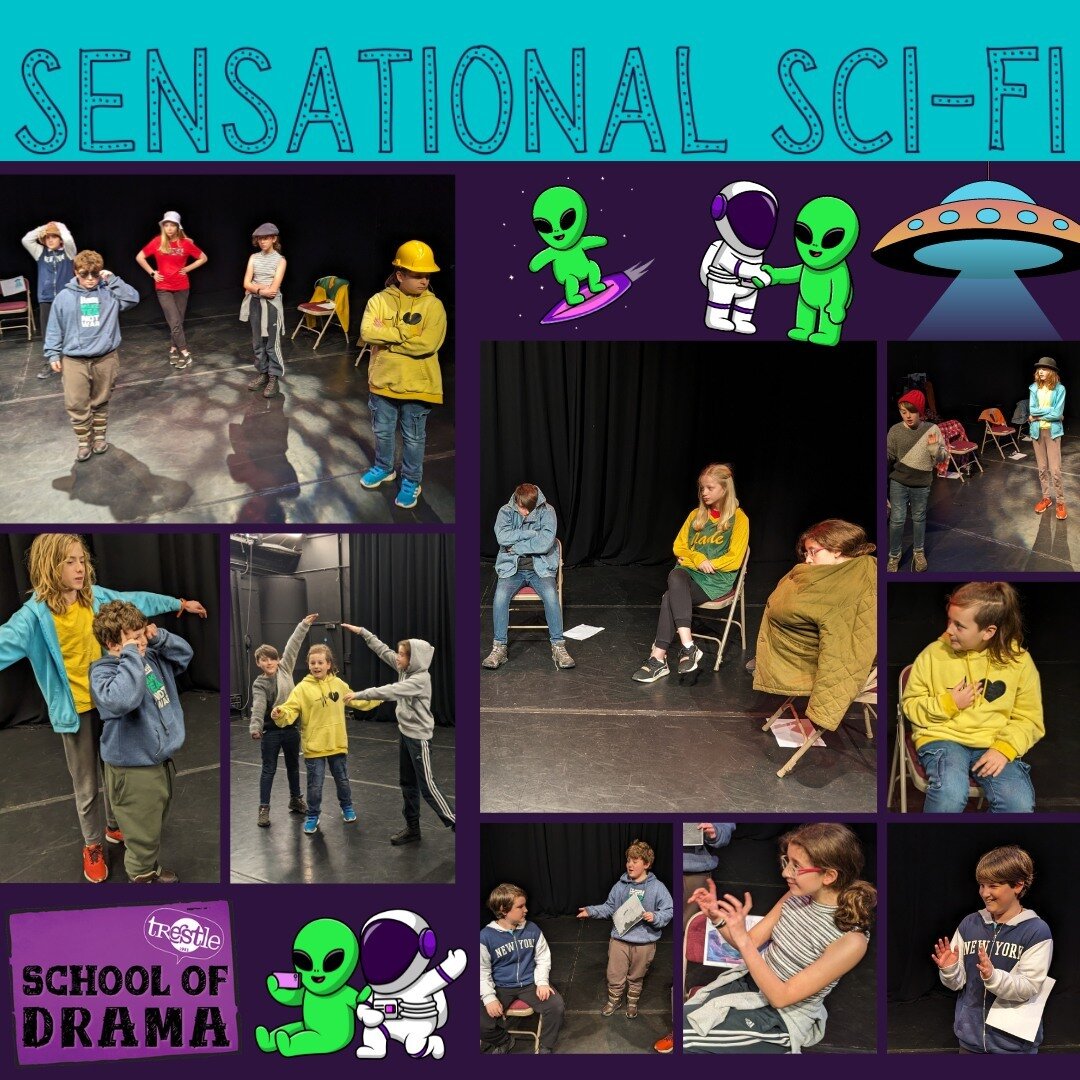 Alien encounters, UFO talk shows and extraterrestrial artifacts!⁠
It was great to share stories of meeting creatures from space, thanks to all who joined! ⁠
⁠
#trestleschoolofdrama #aliens #youththeatre #drama #stalbans #springholidays