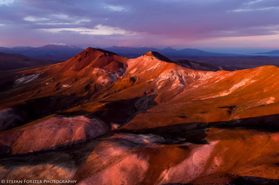 Einmalige Sonnenuntergangsstimmung in den Anden von Chile - Aufgenommen auf 5'200 MüM