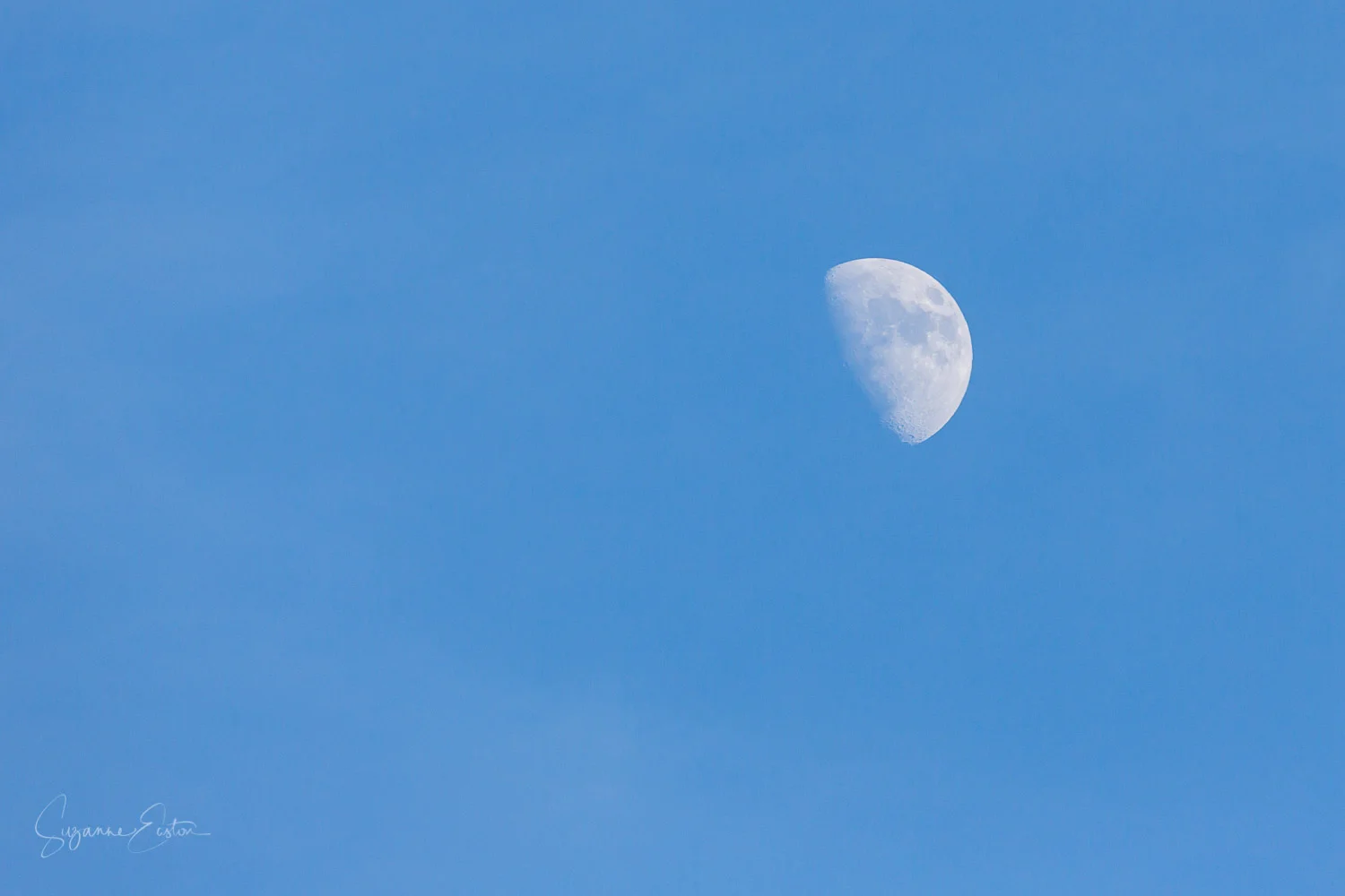 Orkney moon in the late afternoon