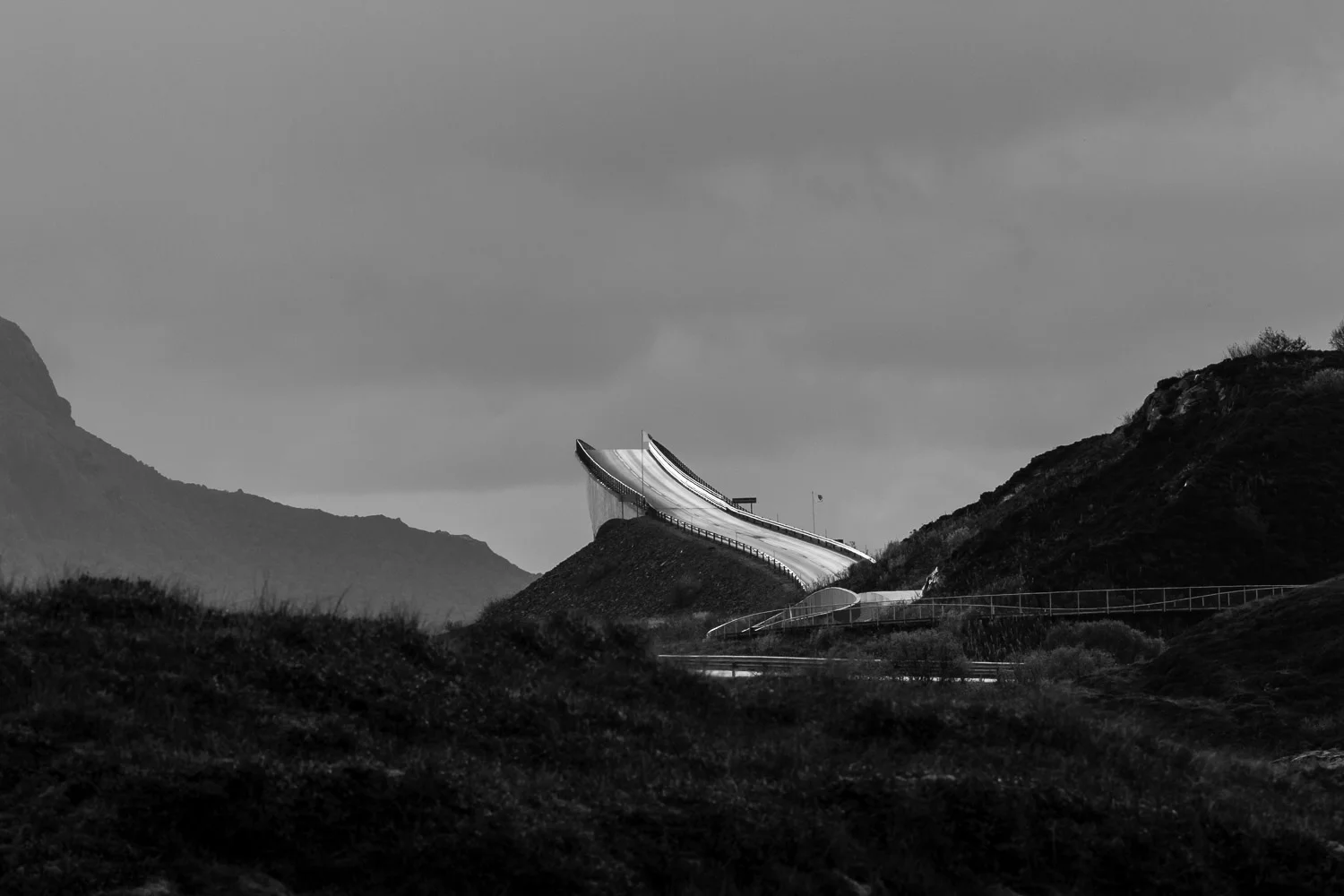 Storseisundet Bridge from the island of Kuholmen