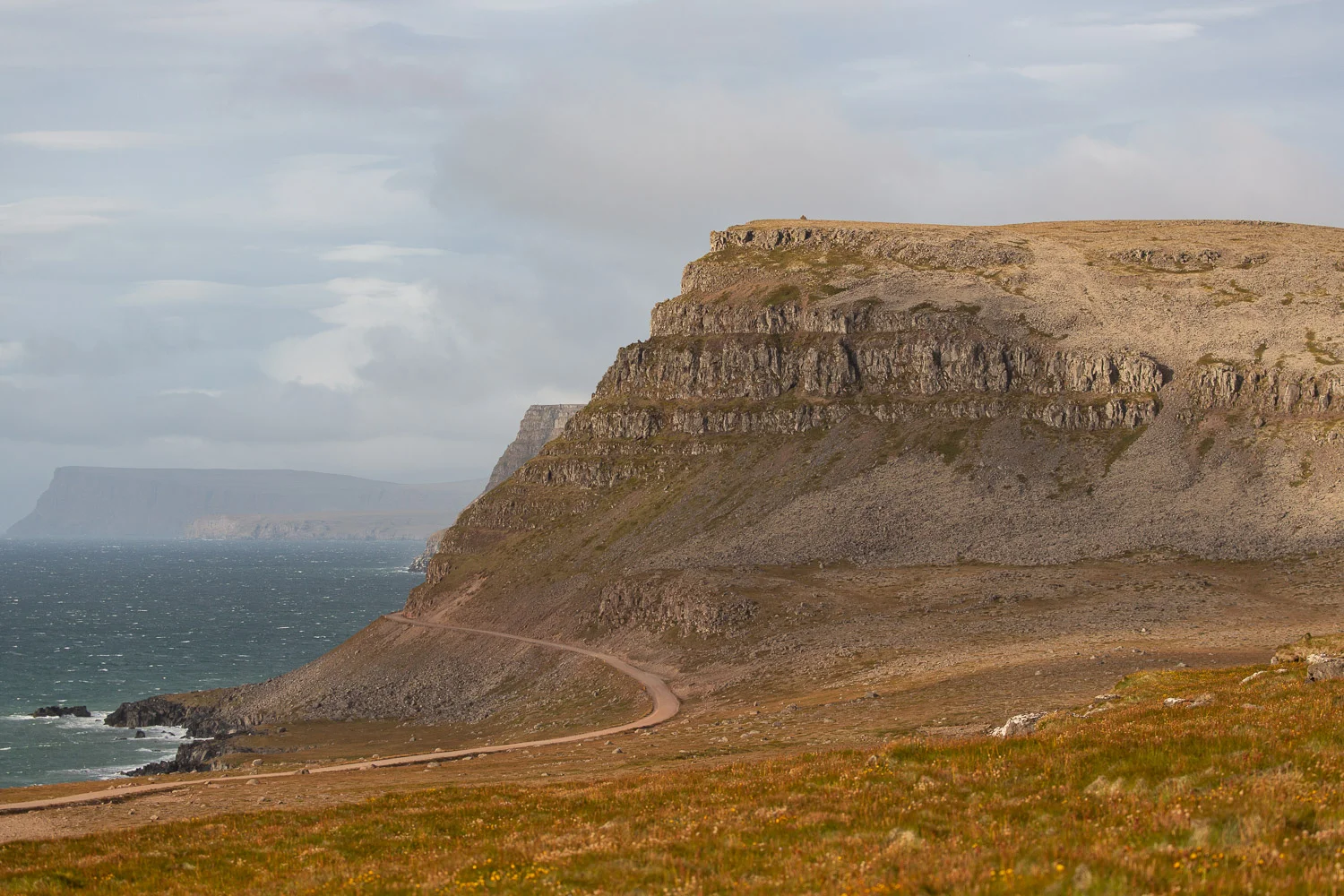 The road from Latrabjarg bird cliffs