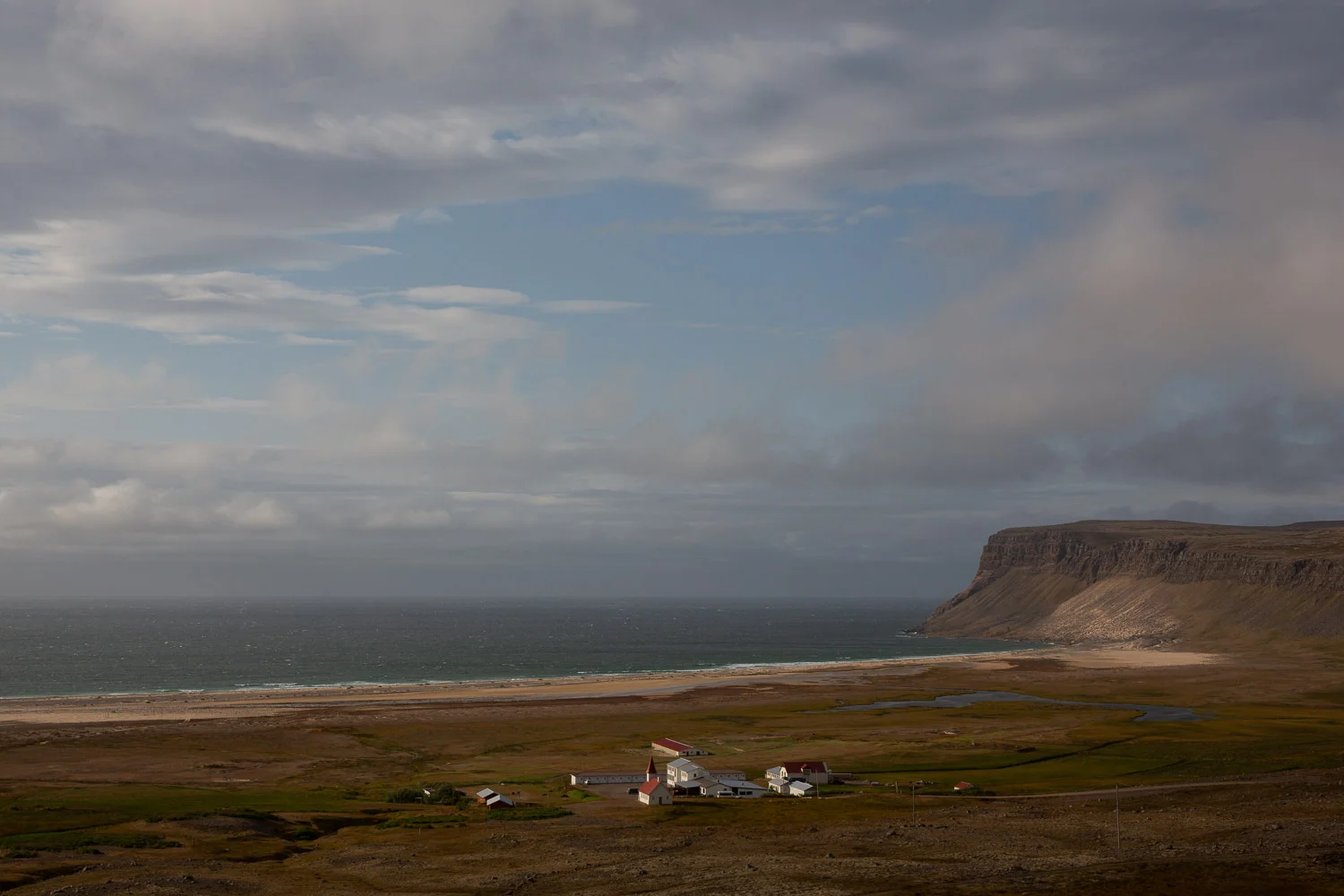 The village of Hvallátur in the west of Iceland