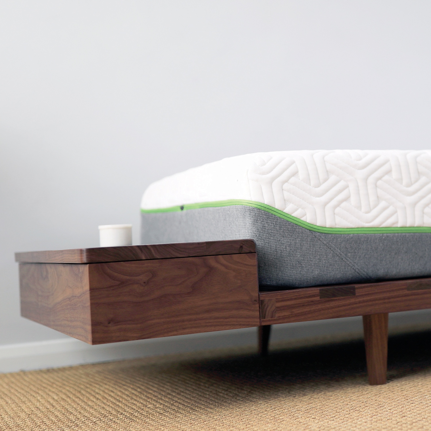 Tailor made Day Bed constructed in solid walnut with large feature dovetail joints.