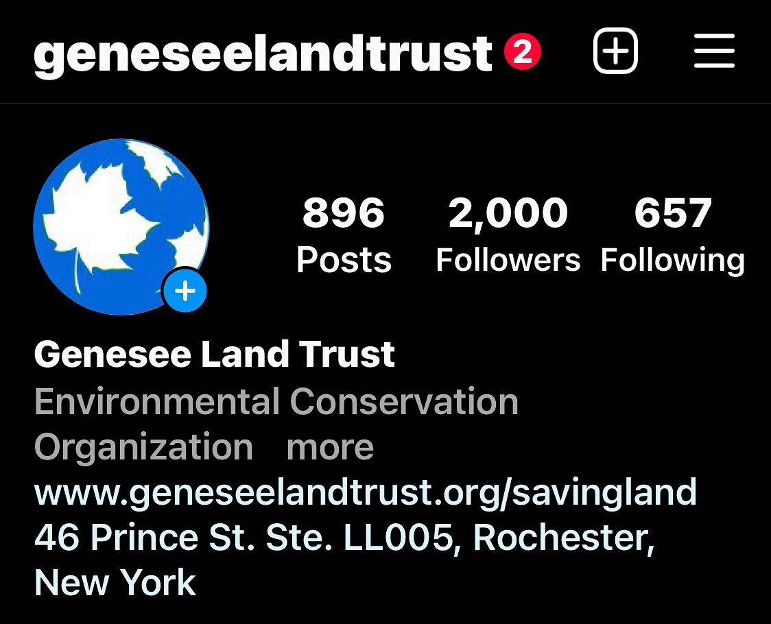 Hey! We just hit 2,000 followers here on Instagram thanks to our newest friends @hagen_acres!

Thank you to ALL of our followers for connecting with us here. In the marathon work of land conservation and environmental protection - EVERY person (and a