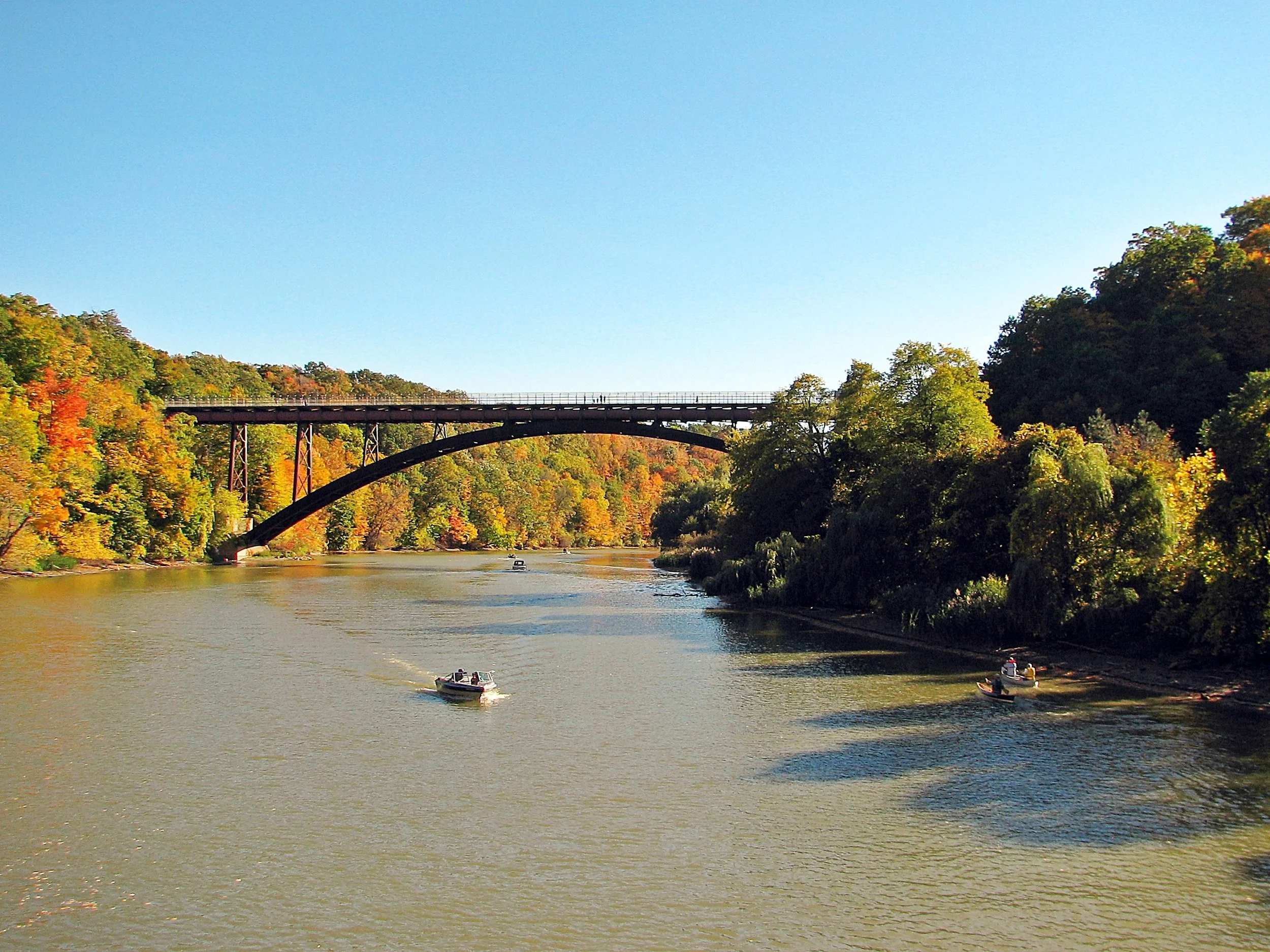 Genesee River and pedestrian bridge IMG_4609.jpg