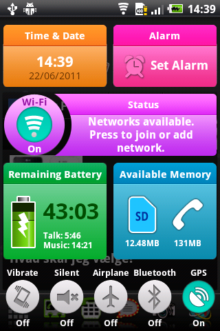  Info screen