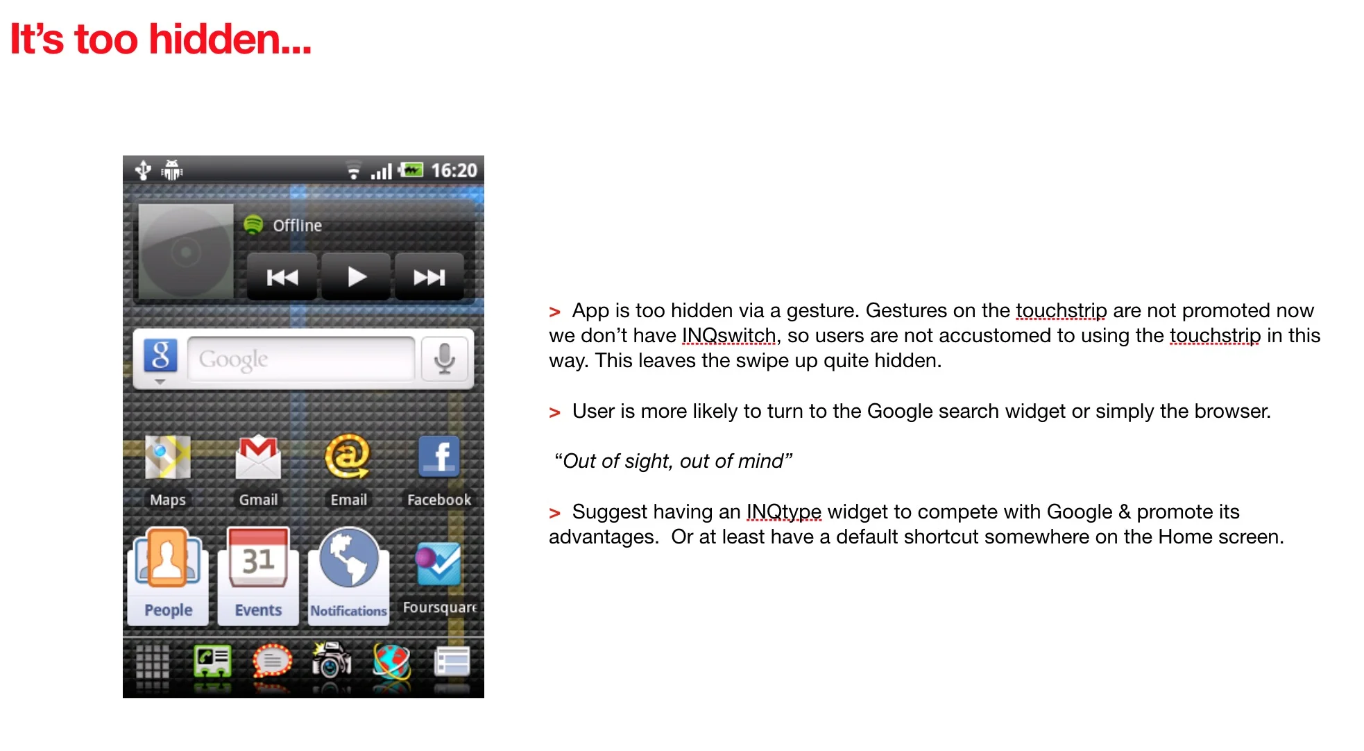 INQ Mobile - UX Expert Review&nbsp;