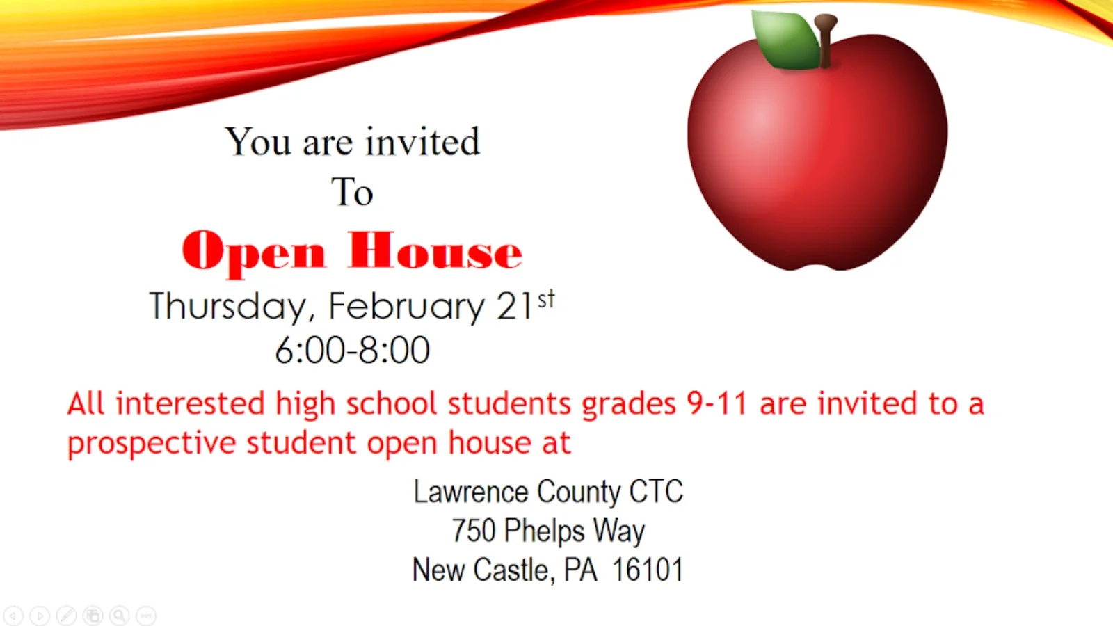 Open House for Prospective Students:  Thu. Feb 21st