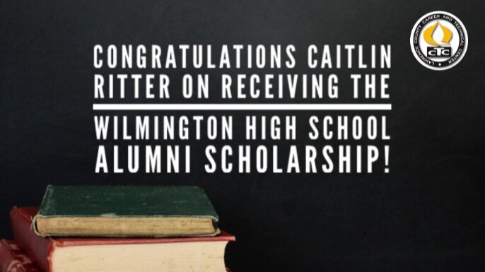 Congratulations Caitlin Ritter:  Wilmington High School Alumni Scholarship
