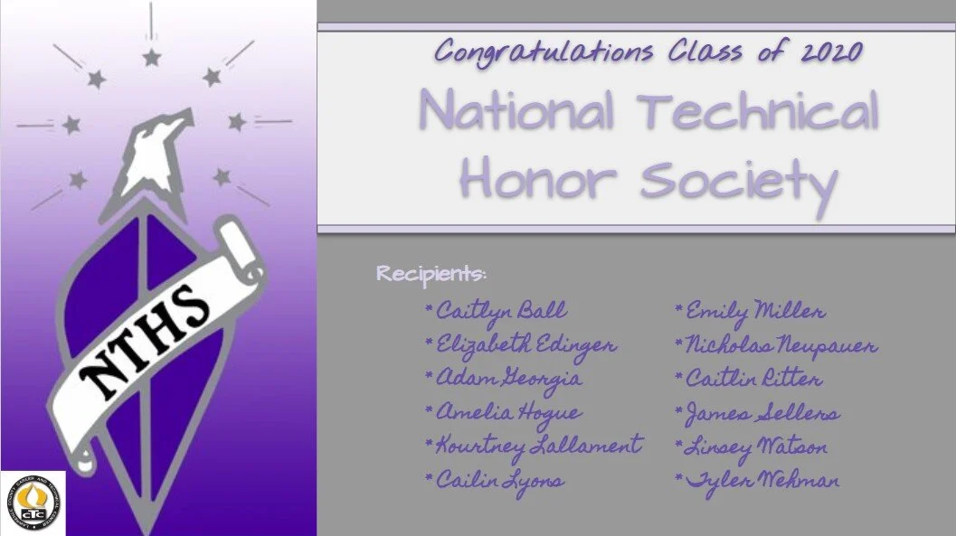 These seniors have earned their purple and blue honor cords. Congratulations, NTHS! And good luck!!