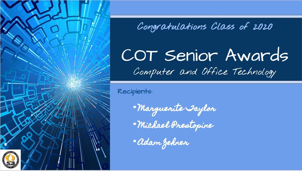 Recognizing COT Senior Awards