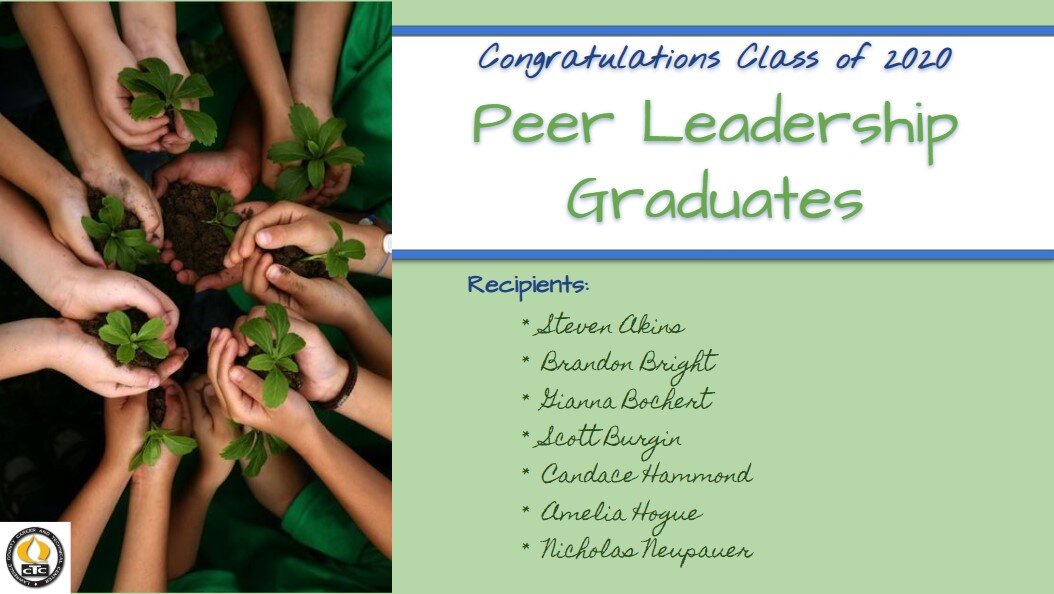 Peer Leaders have earned their blue and white honor cords.  Go out into the world and live a life of service!