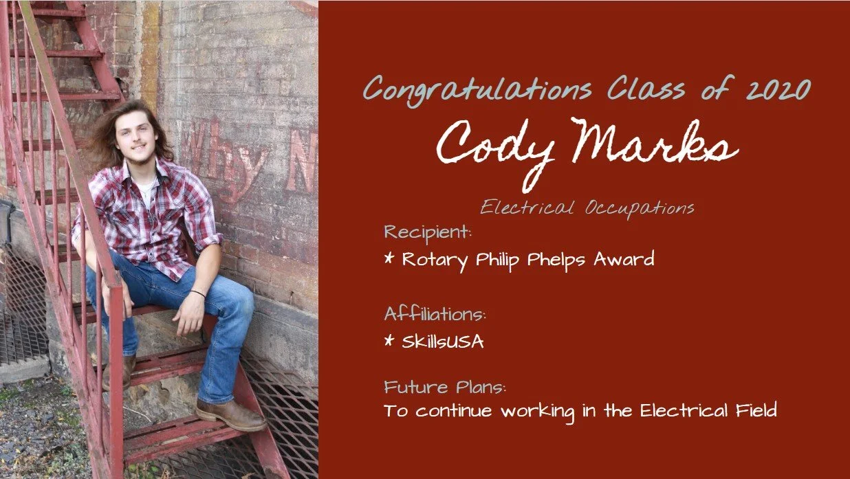 Our 2020 Graduates Rise:  Cody Marks