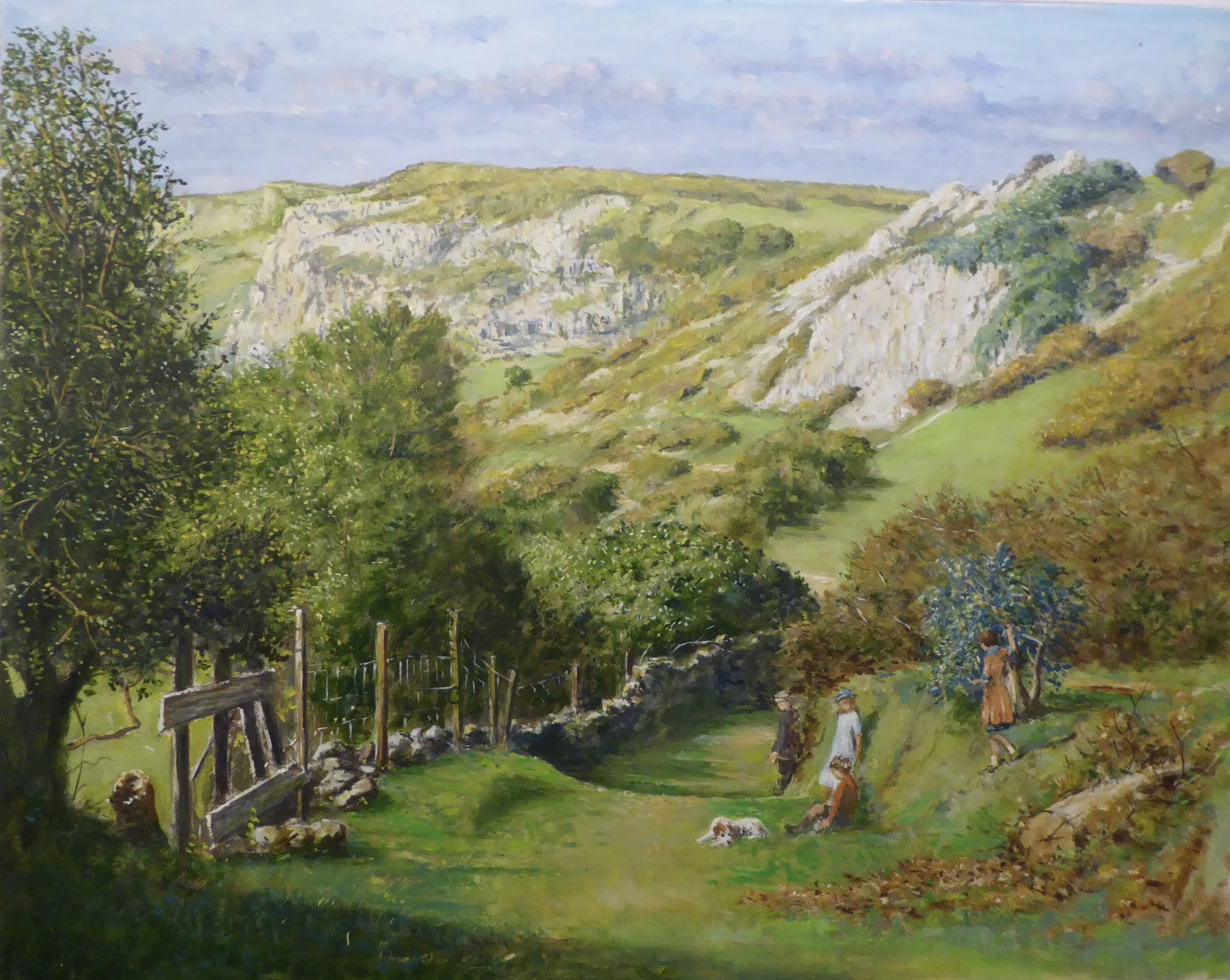 THE WALK TO MEWSLADE, GOWER 16 x 20 inches - £725 - unframed