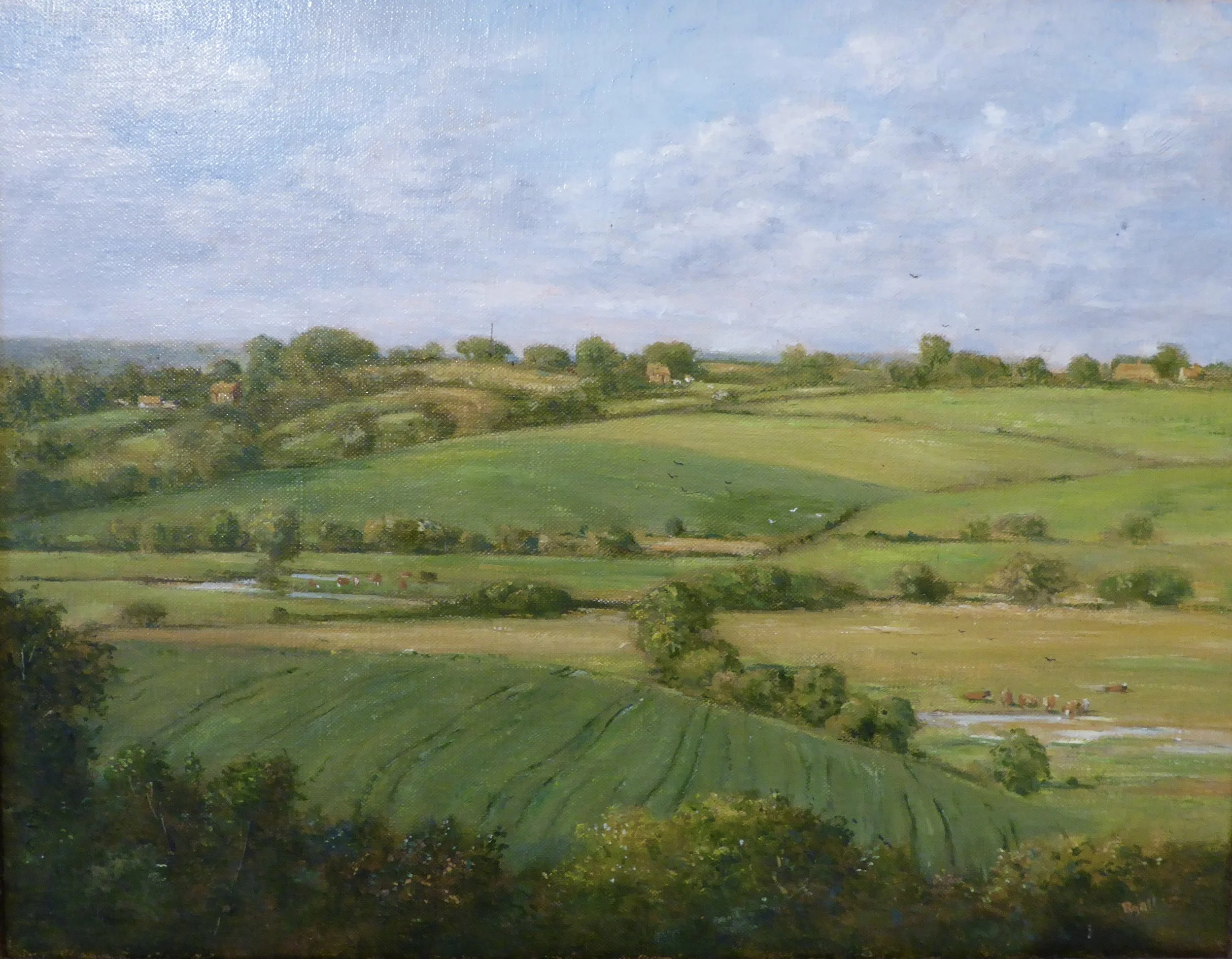 VIEW OF WARTLING FROM THE ARTIST'S STUDIO 15 x 11 inches - £275