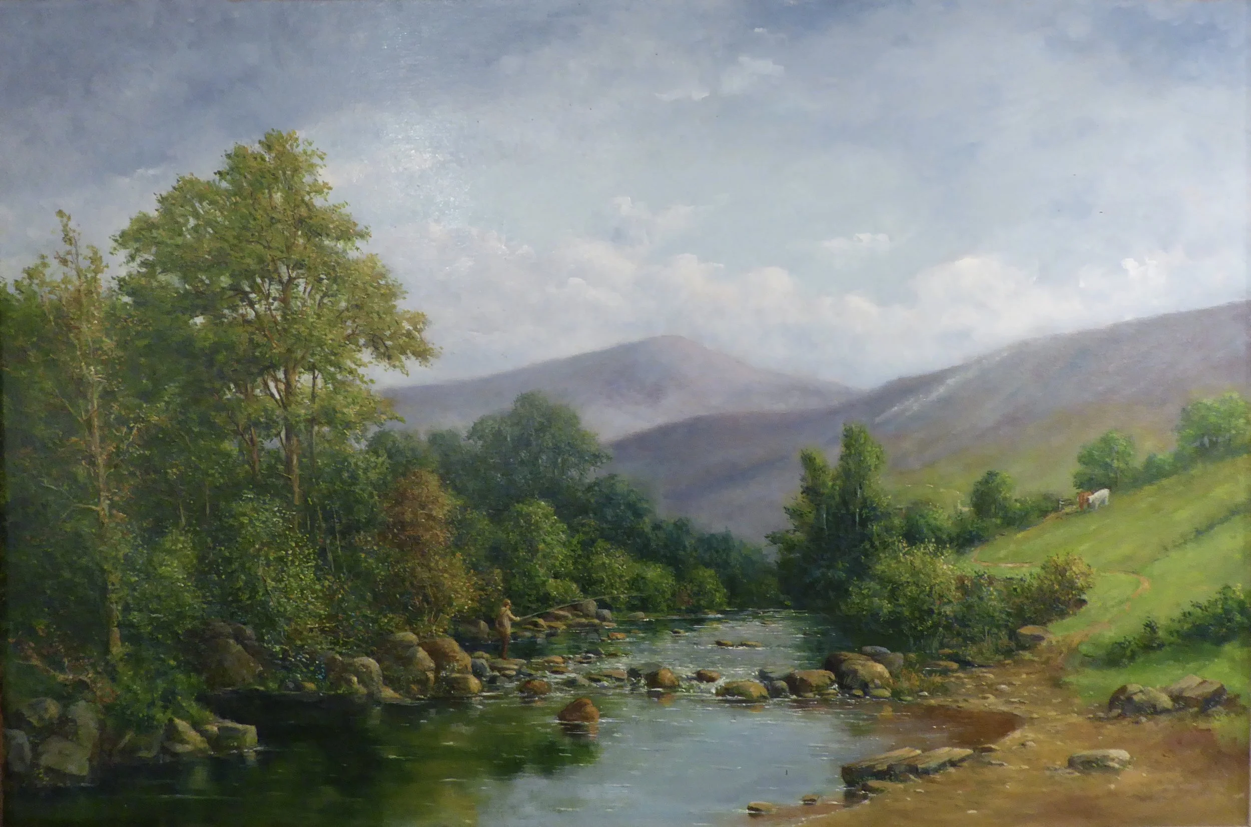 Fishing in the Scottish Highlands 30 x 20 inches - £725