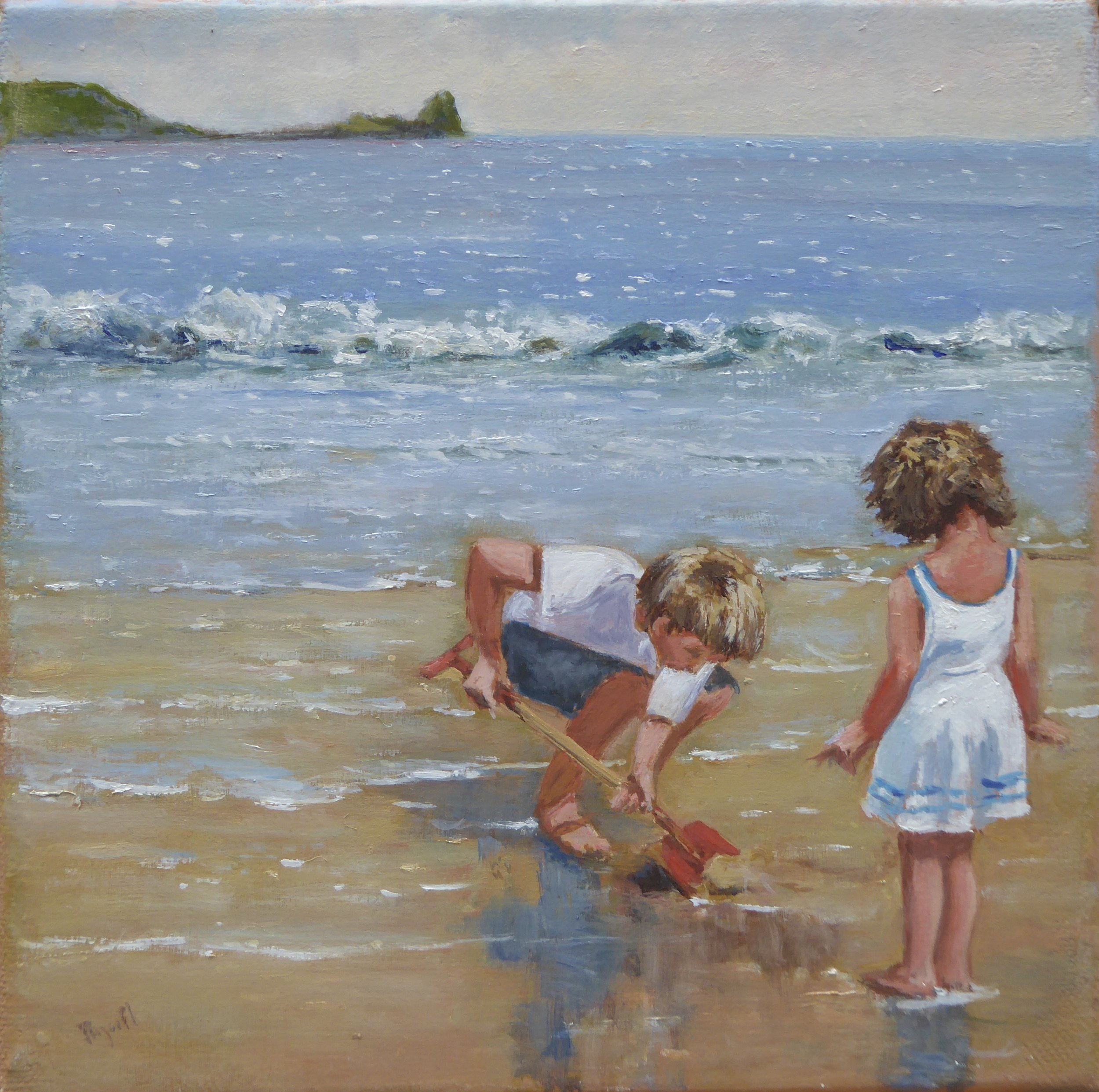 Playing off Worms Head8 x 8 inches - £125