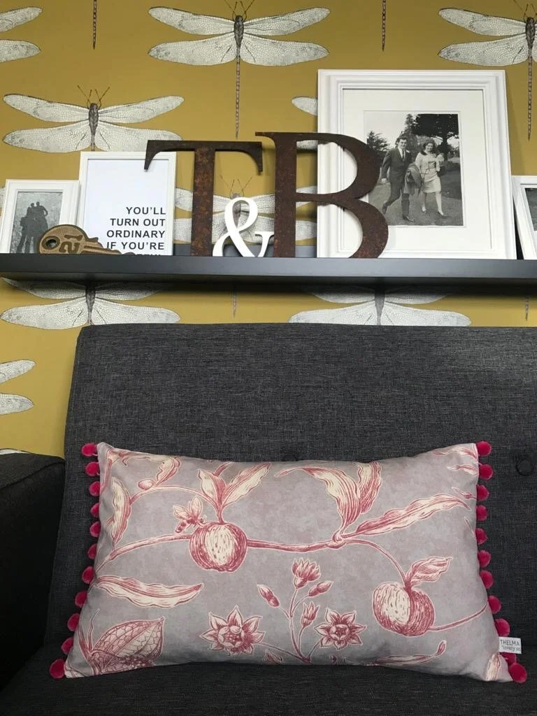 Lewis &amp; Wood Squawk handmade pompom rectangle luxury cushions