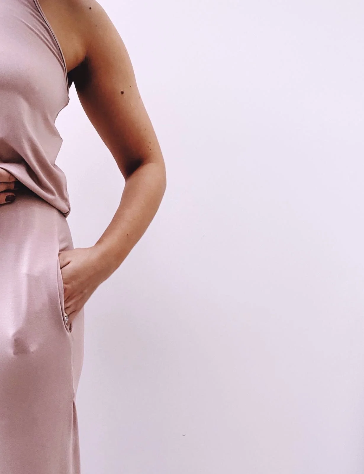 Sasha Jane Handmade pink bamboo jersey camisole vest top loungewear pyjamas Bristol