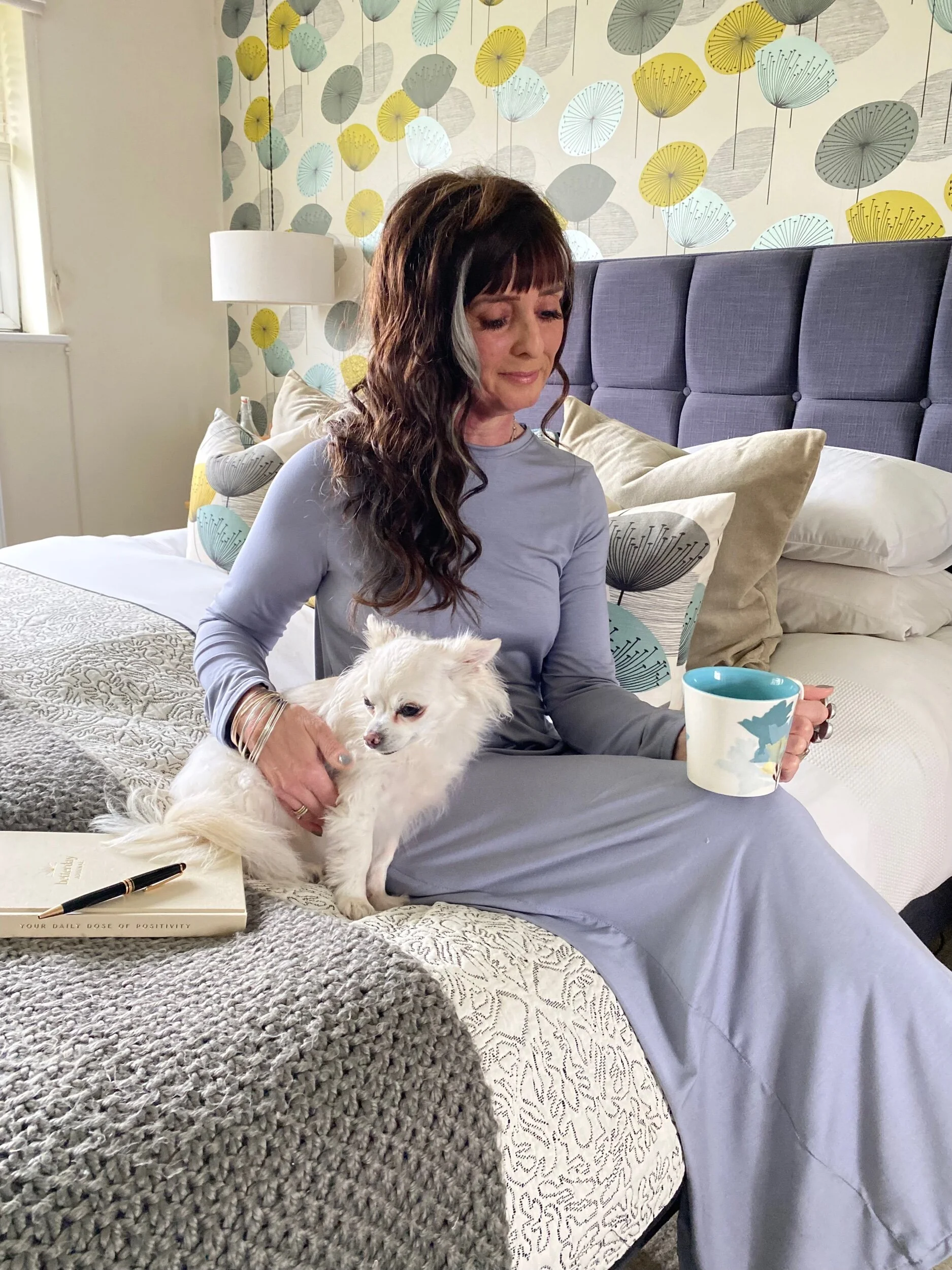 Handmade mineral micromodal jersey maxi lounge dress