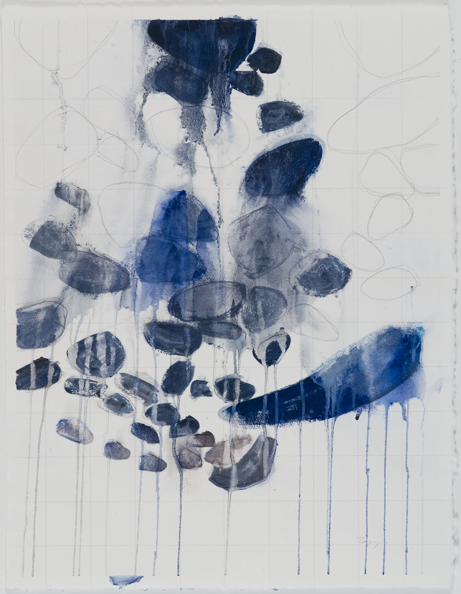 Entre Dos Aguas No.17, Watercolor and Graphite on Handmade Paper, 26 x 20 inches