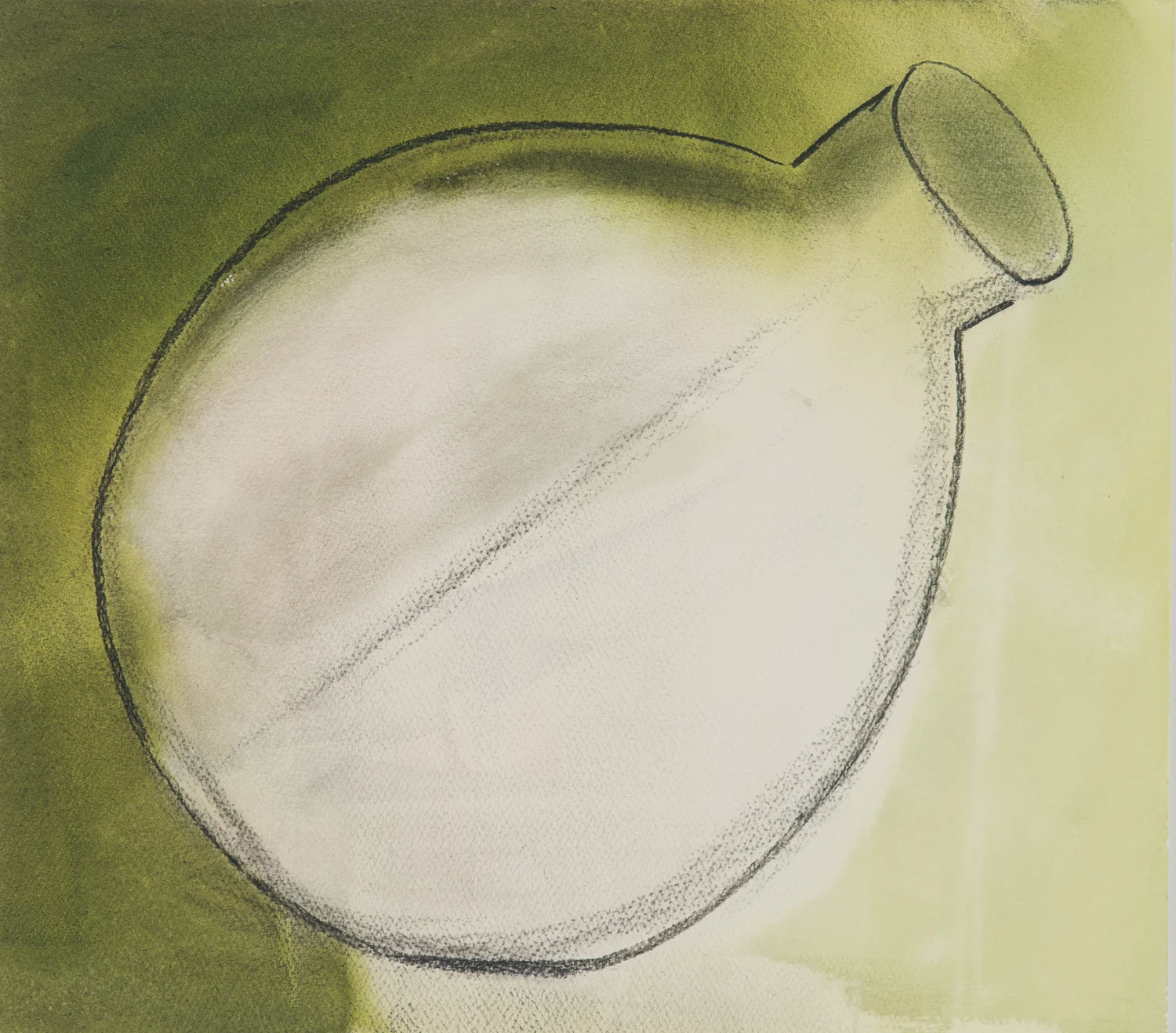 Incised Pot No. 18, Watercolor and Charcoal on Fabriano Paper, 13.5 x 15.5 inches